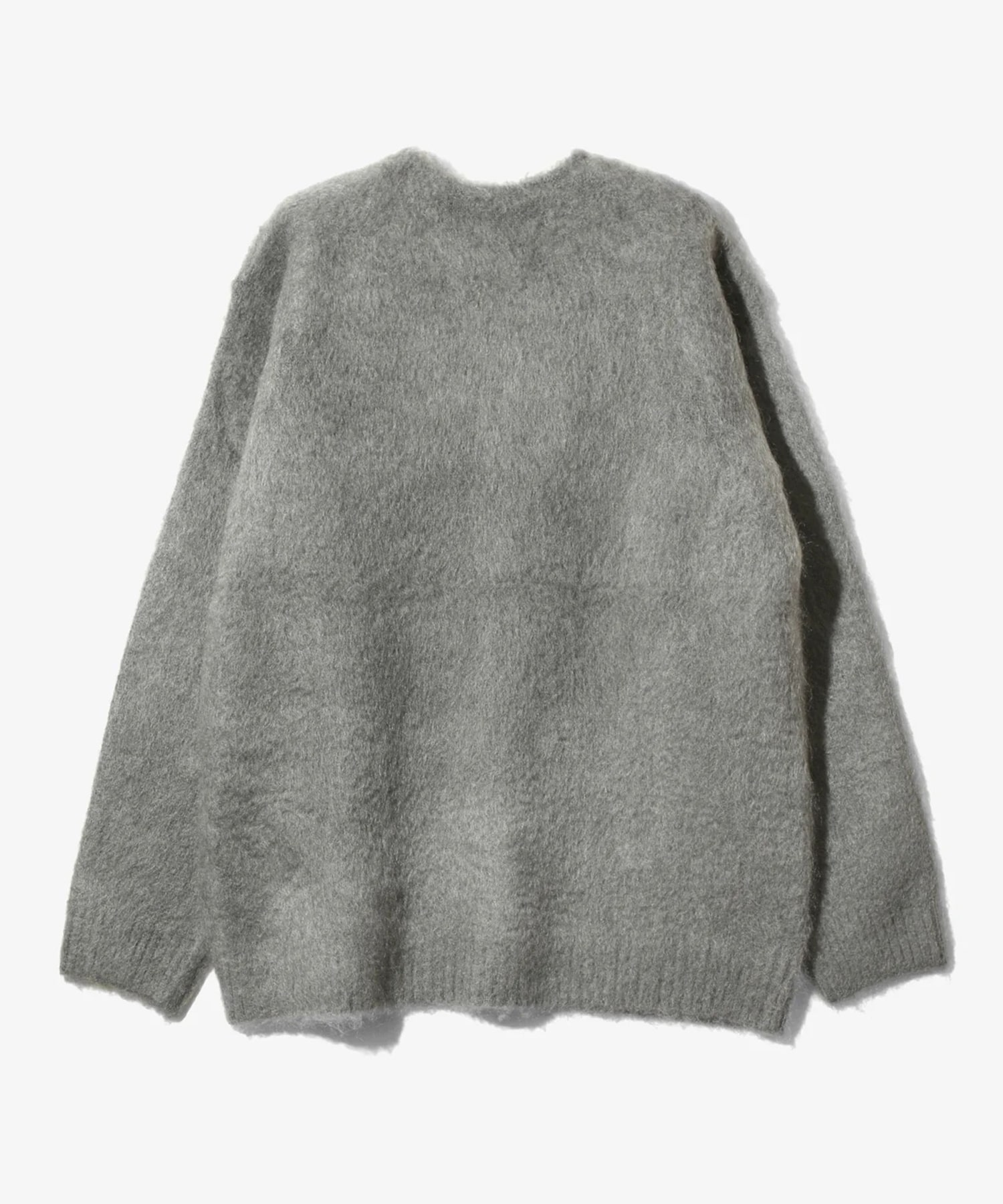 Mohair Crew Neck Cardigan - Solid NEEDLES