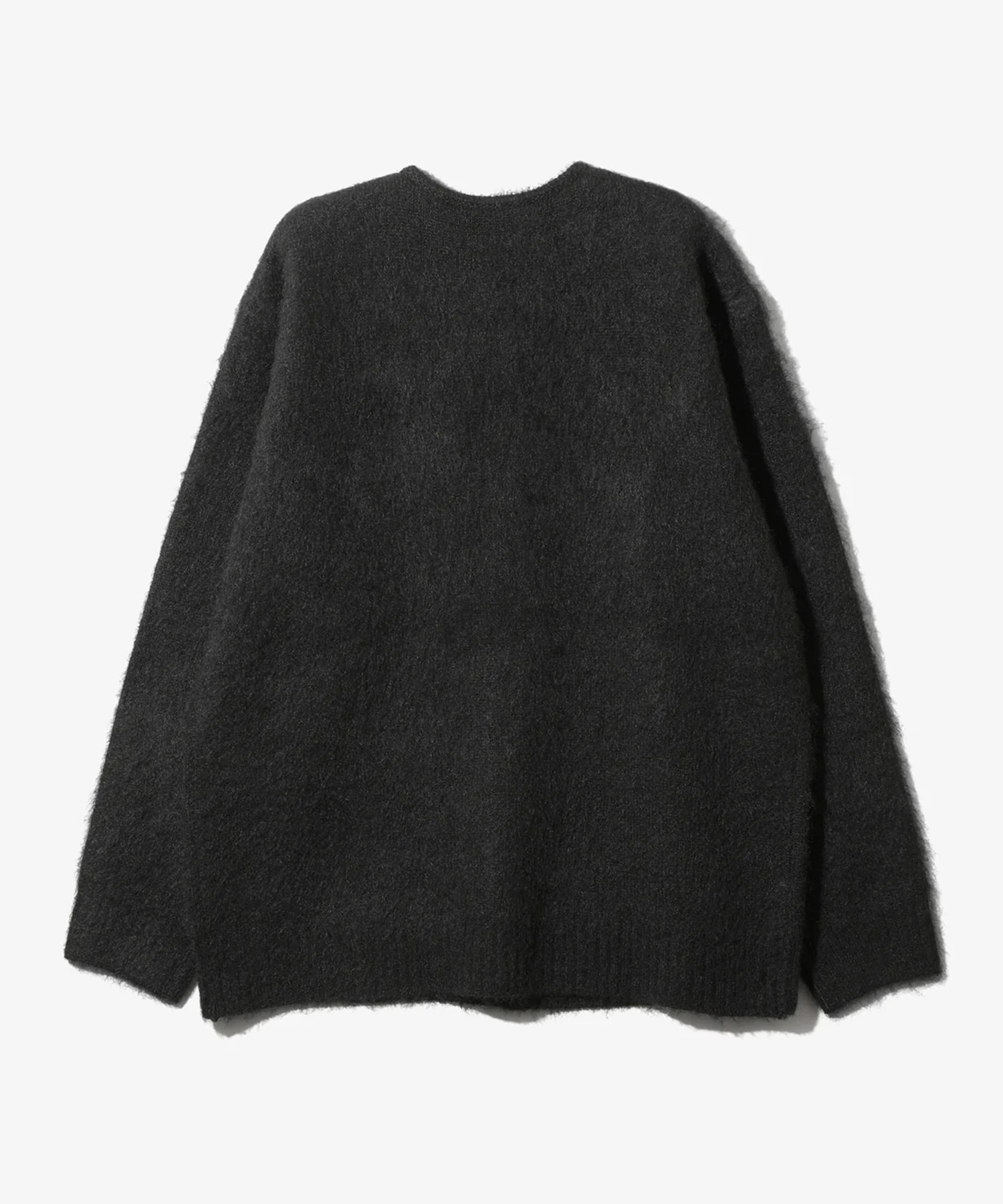Mohair Crew Neck Cardigan - Solid NEEDLES