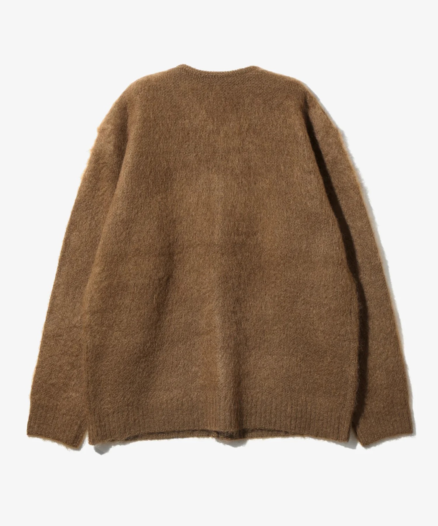 Mohair Crew Neck Cardigan - Solid NEEDLES