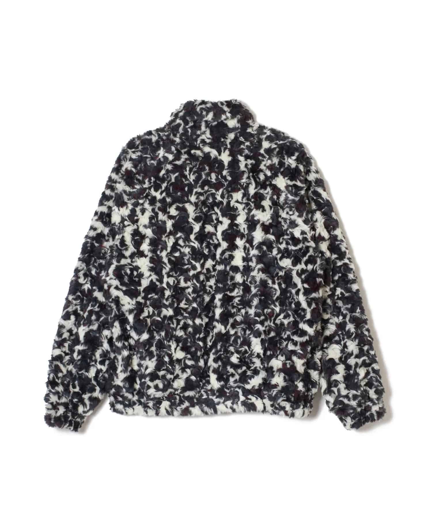 JACQUARD FUR ZIP JACKET SUGARHILL