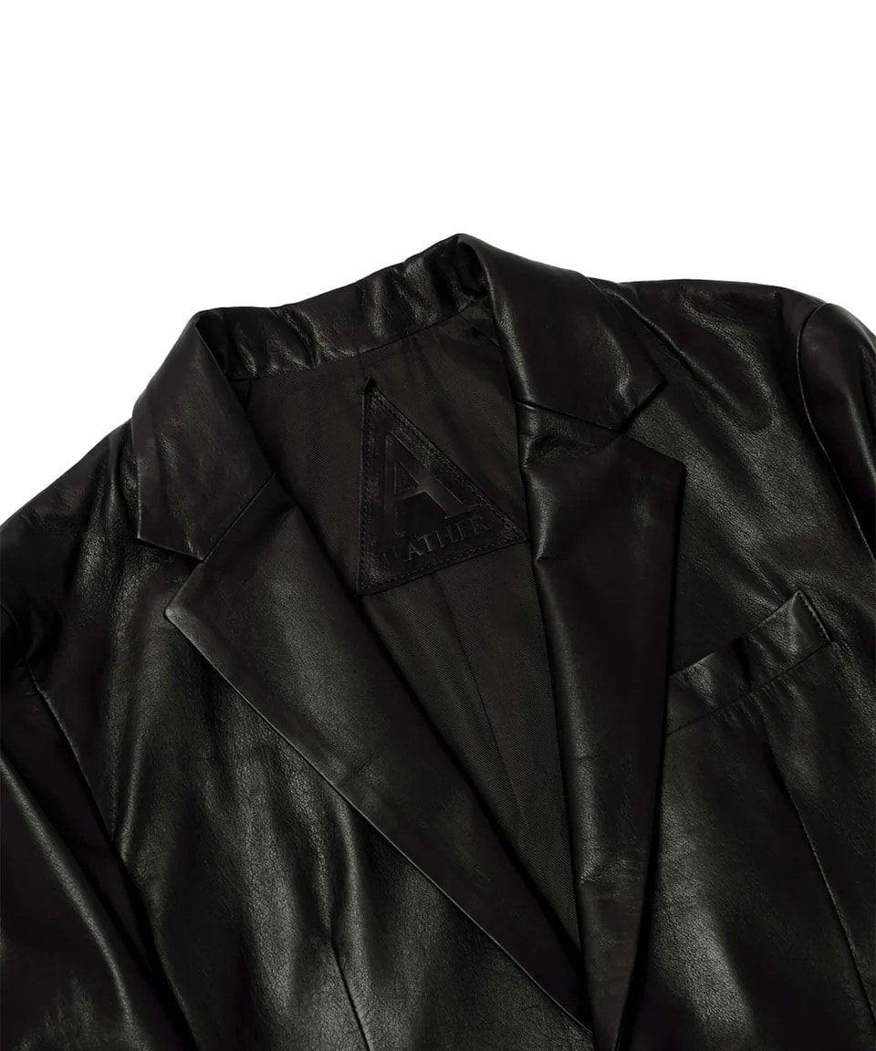TAILORED COLLAR JACKET A LEATHER