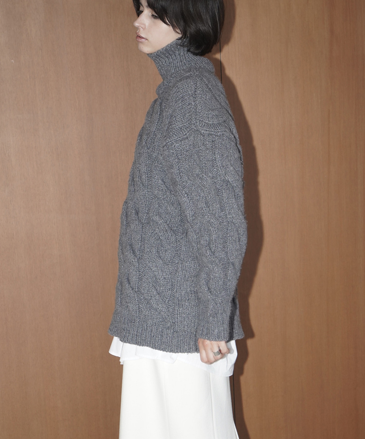BIG CABLE OVER HAND KNIT TOPS CLANE