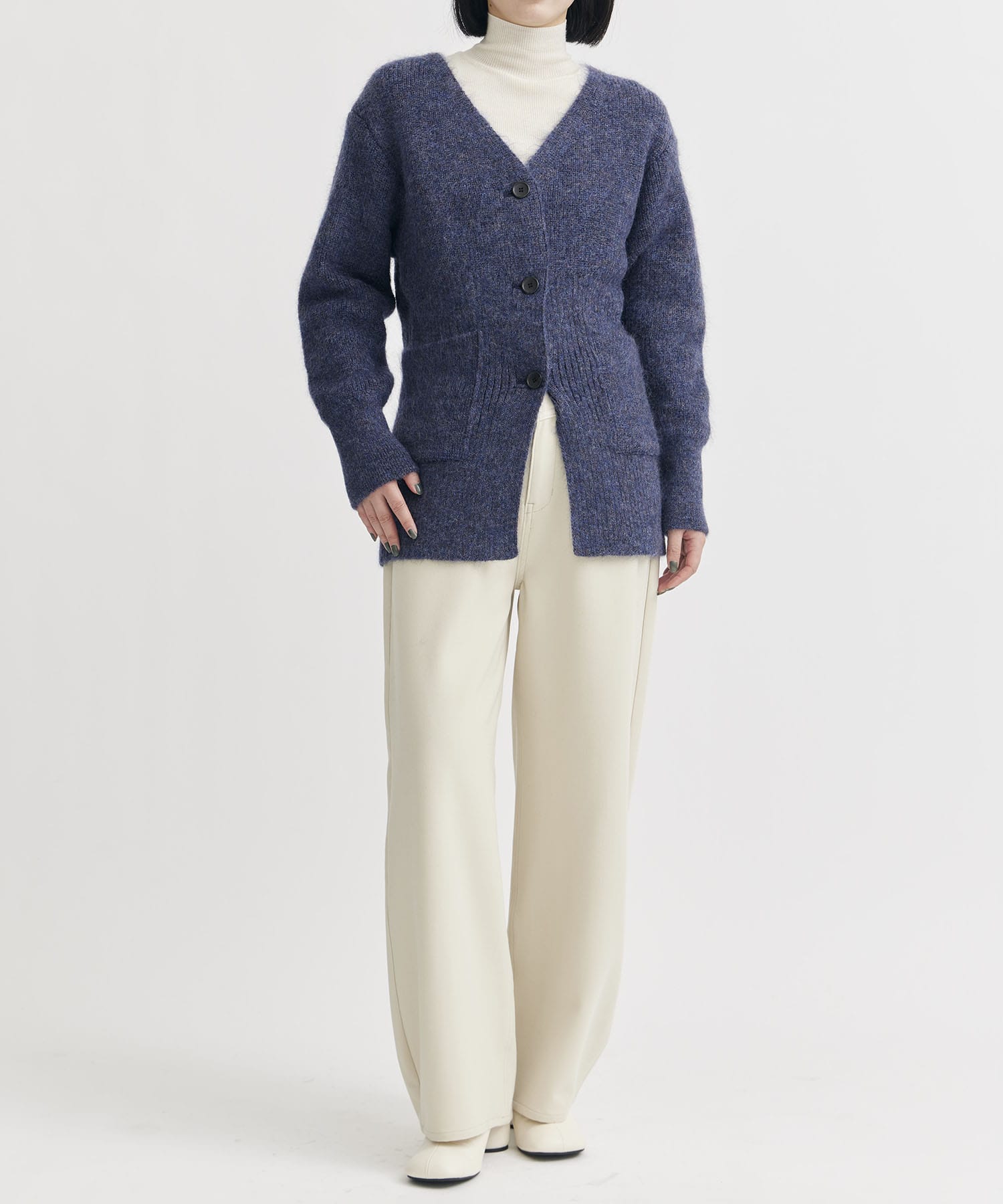 別注GRADIATION MOHAIR CARDIGAN WRAPINKNOT