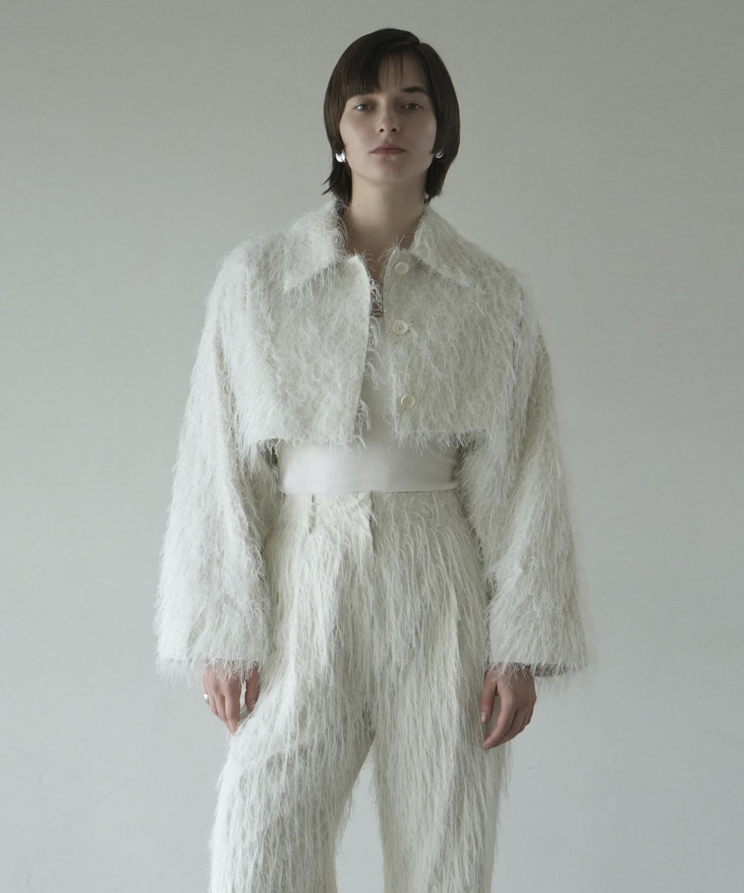 FRINGE SHORT JACKET CLANE