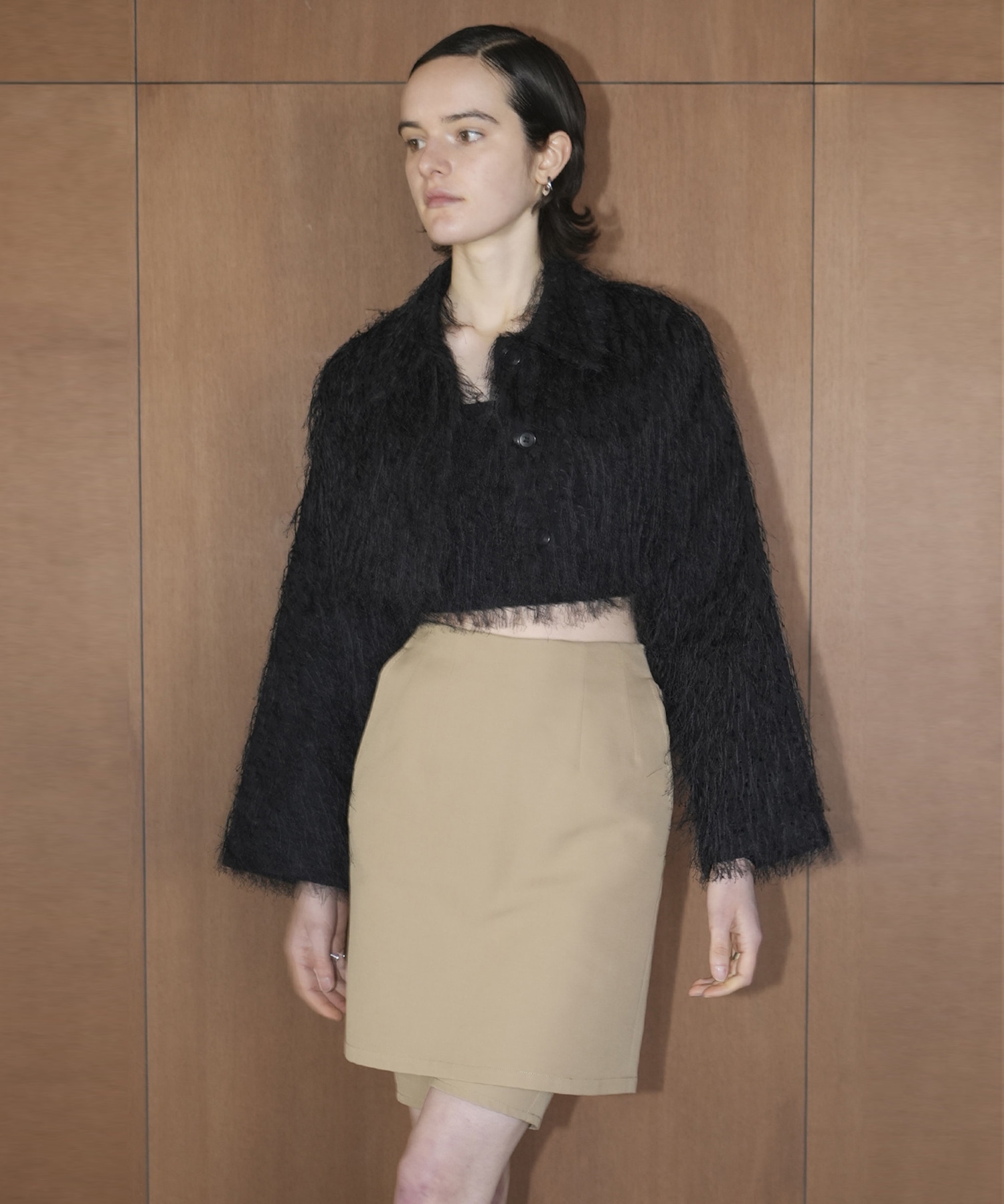 FRINGE SHORT JACKET CLANE
