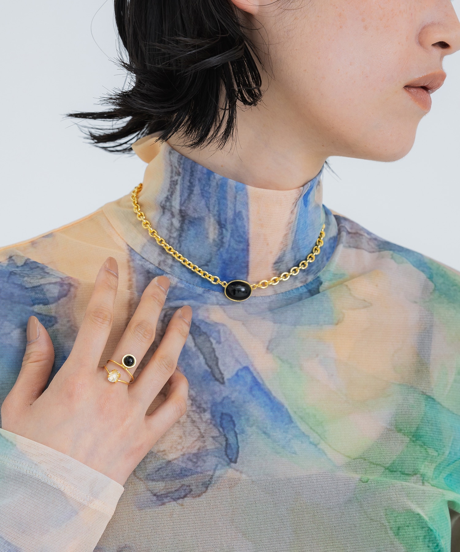 Harkimer quarts double ring ±BALANCE