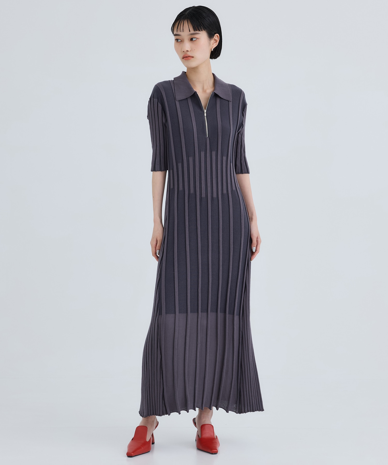 別注HALF SLEEVE ZIP DRESS CINOH