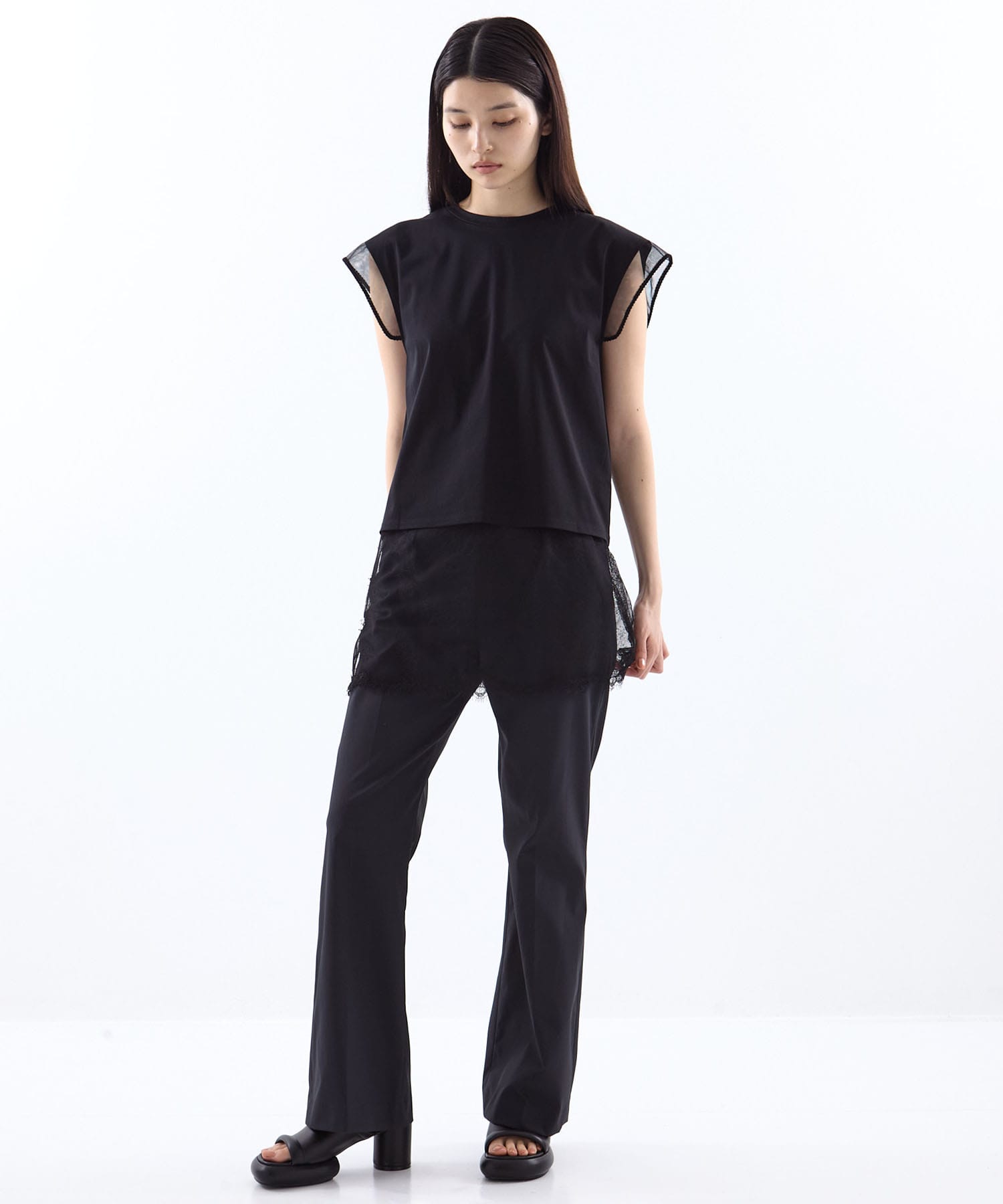 別注China ribbon no sleeve T-shirt tanakadaisuke
