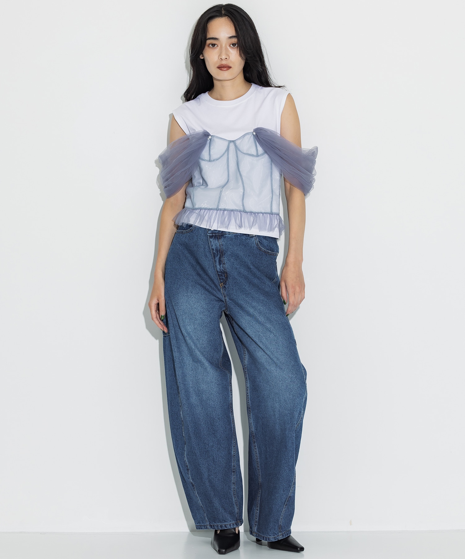 別注Tulle Corsert T-shirt VIVIANO