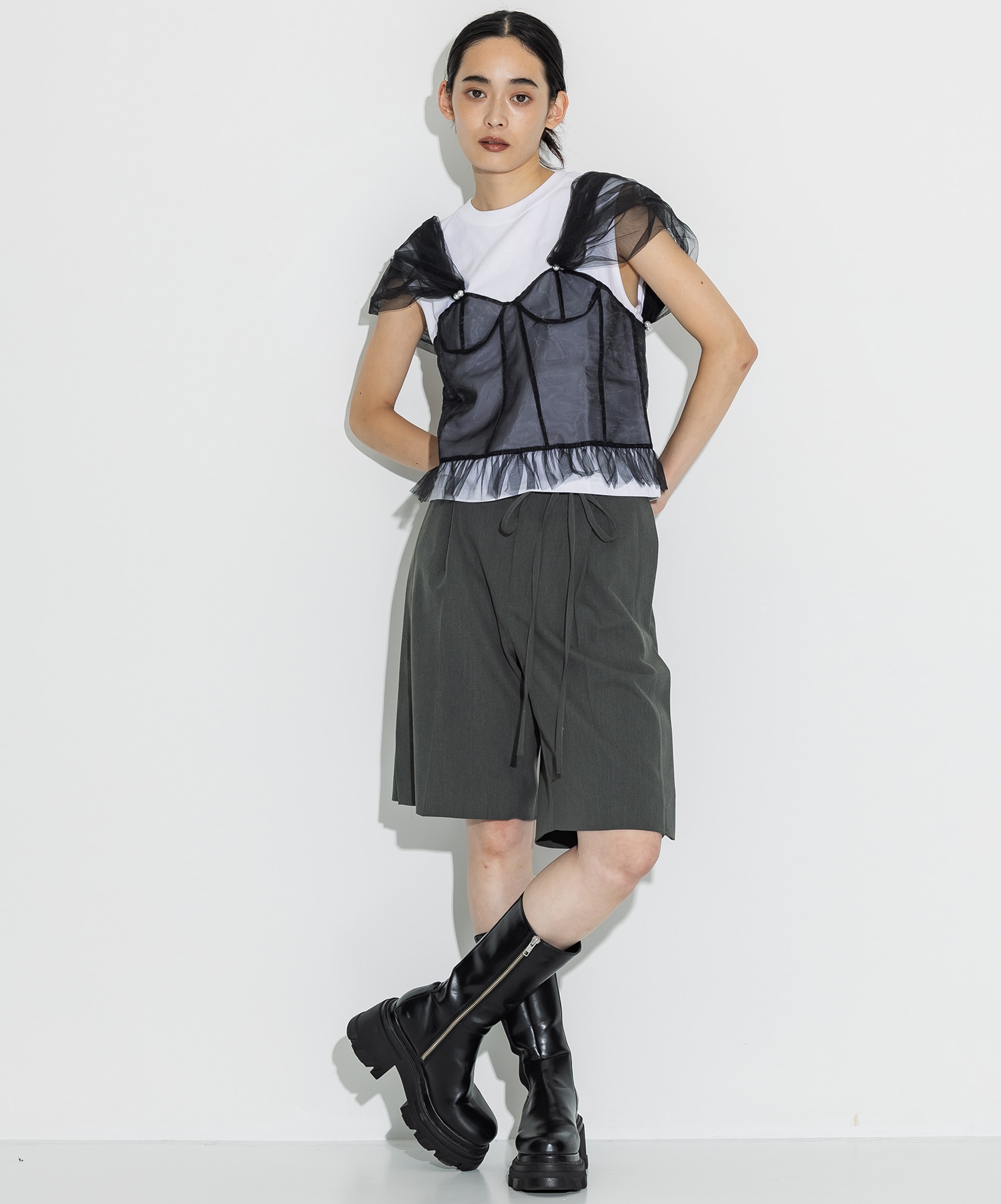 別注Tulle Corsert T-shirt VIVIANO