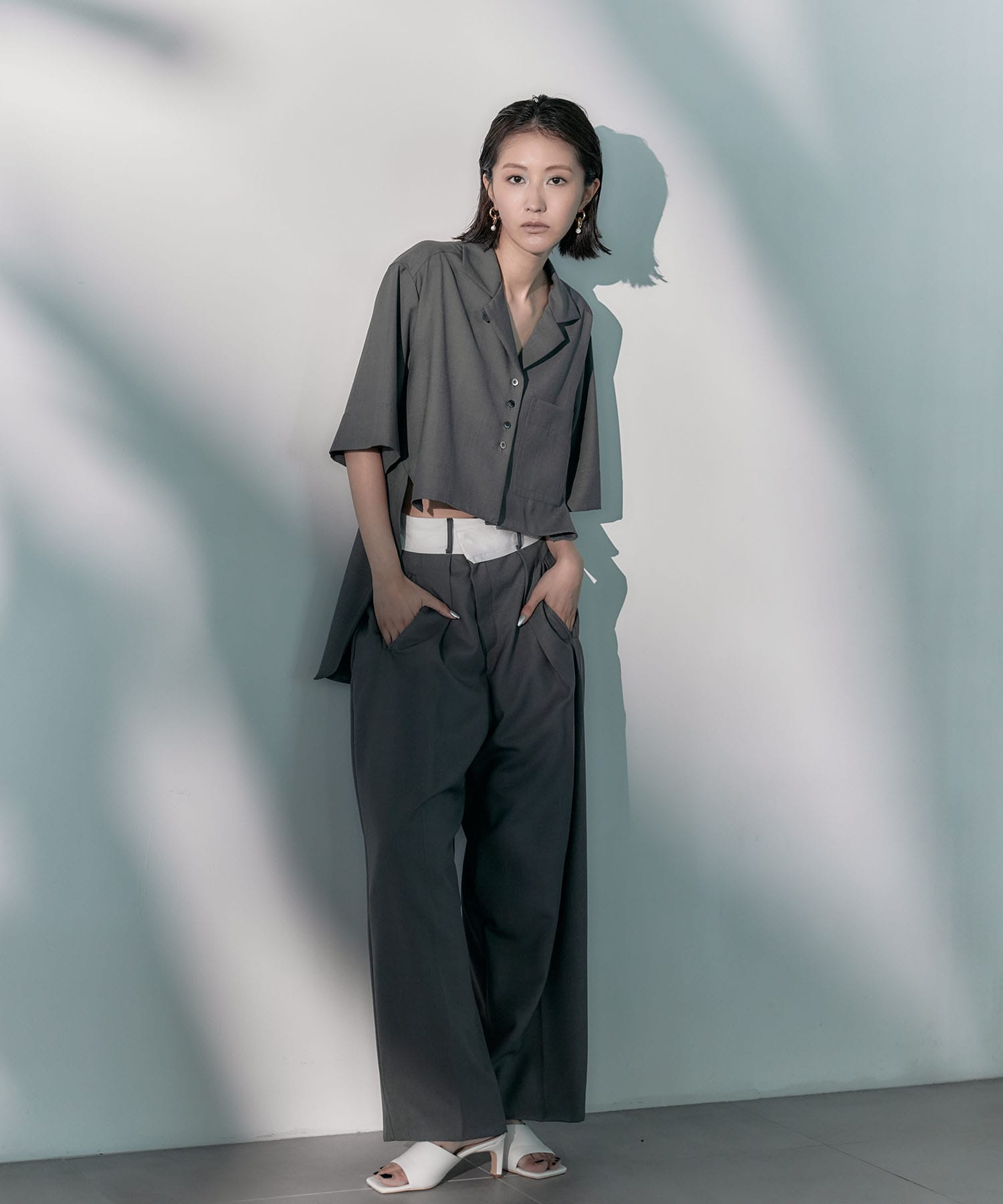 Asymmetric Front Trousers STUDIOUS