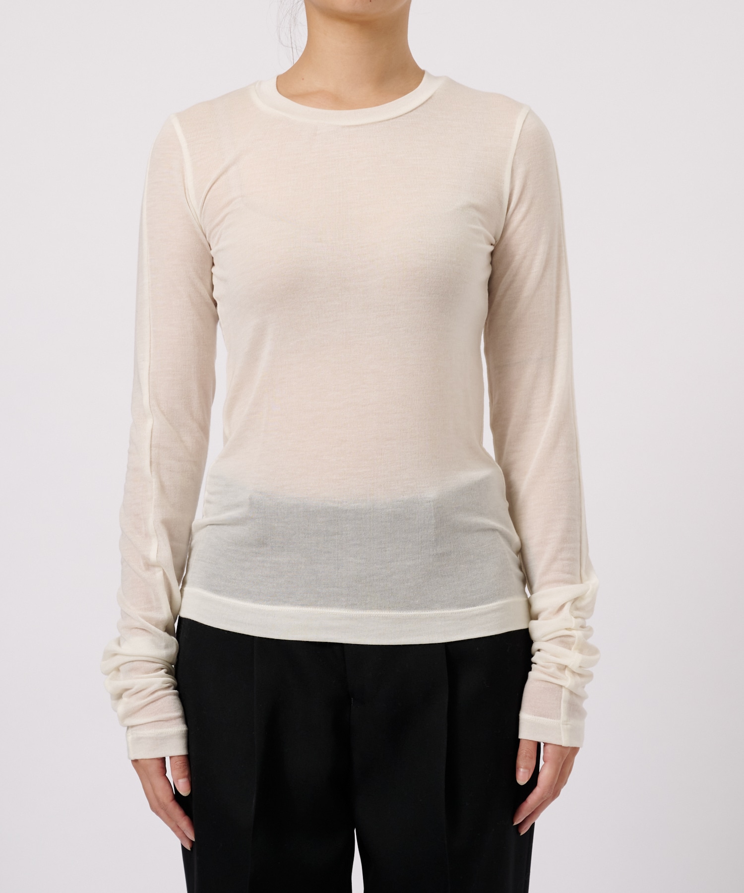 別注TENCEL CASHMERE LONG SLEEVE KNIT CINOH