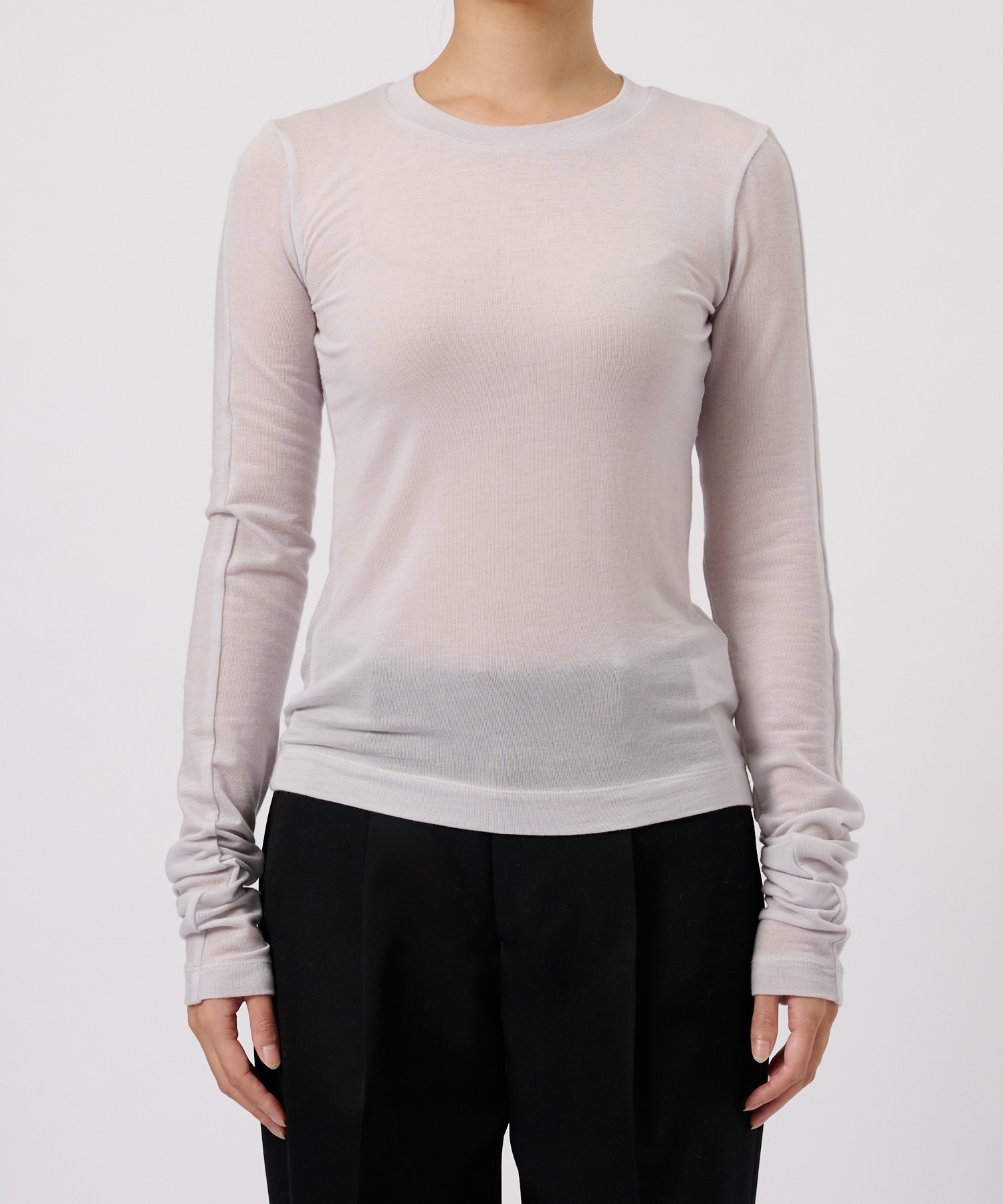 別注TENCEL CASHMERE LONG SLEEVE KNIT CINOH