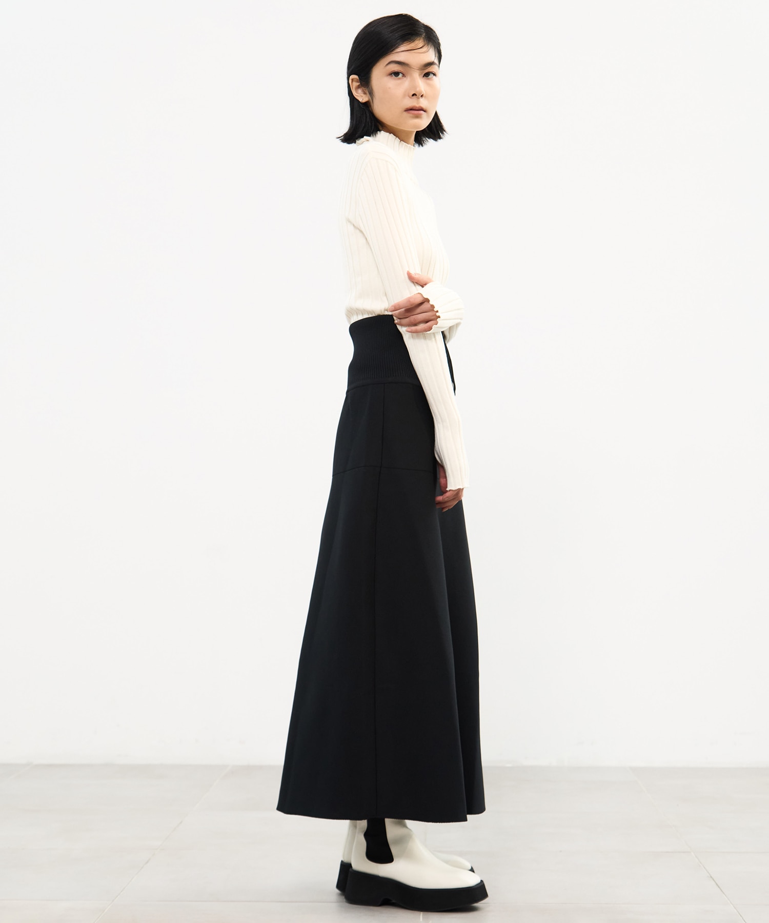 2way Flare Knit Skirt STUDIOUS