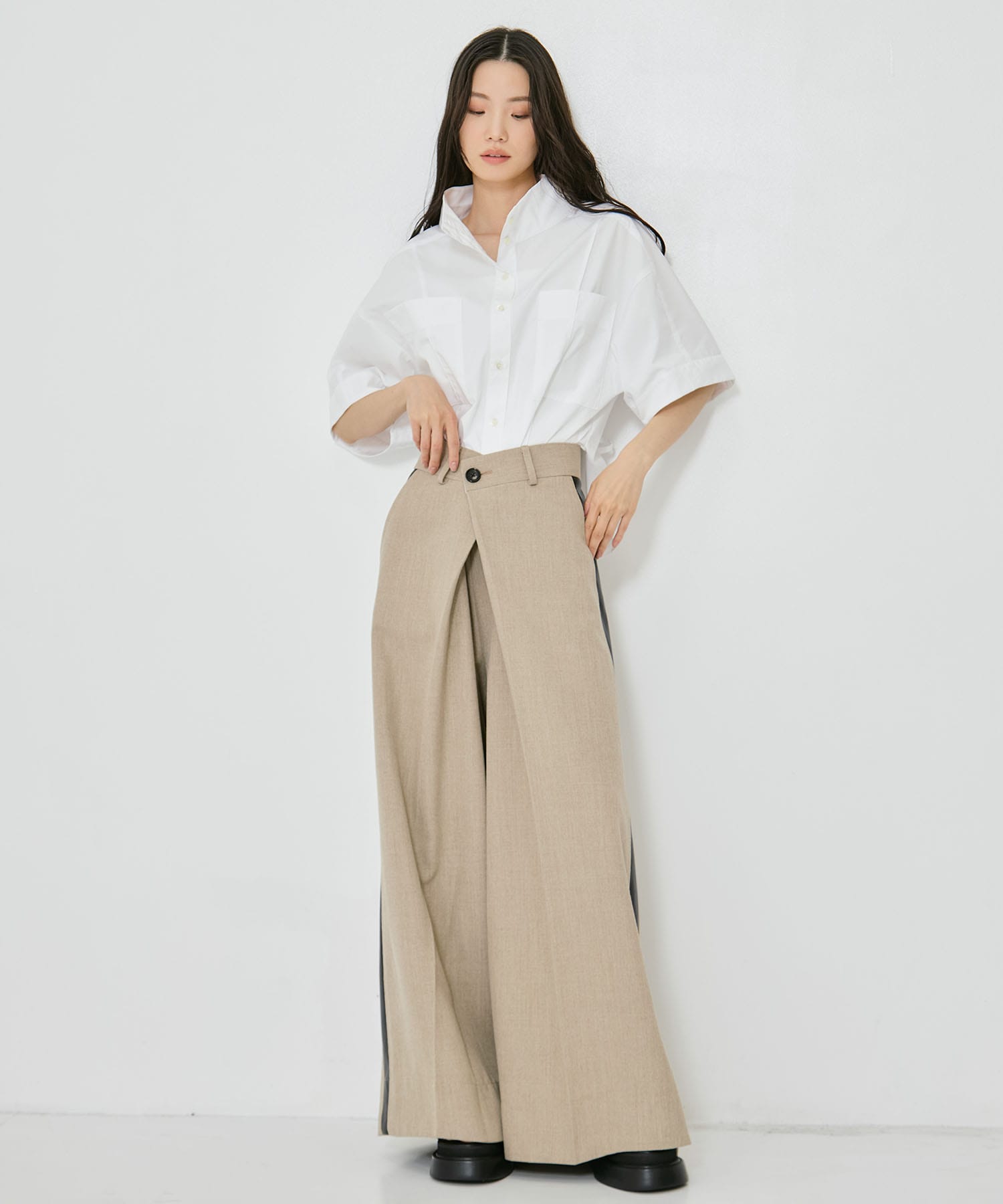 2way Collar Cotton Shirt STUDIOUS