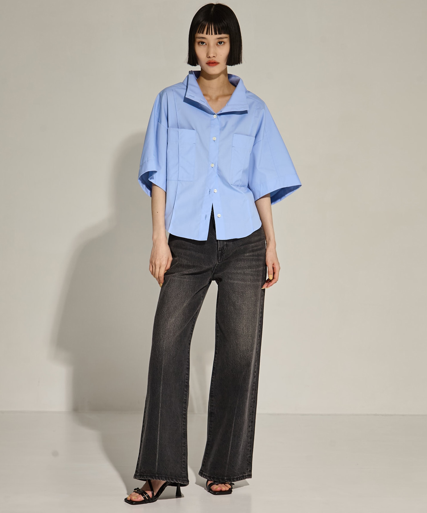 2way Collar Cotton Shirt STUDIOUS