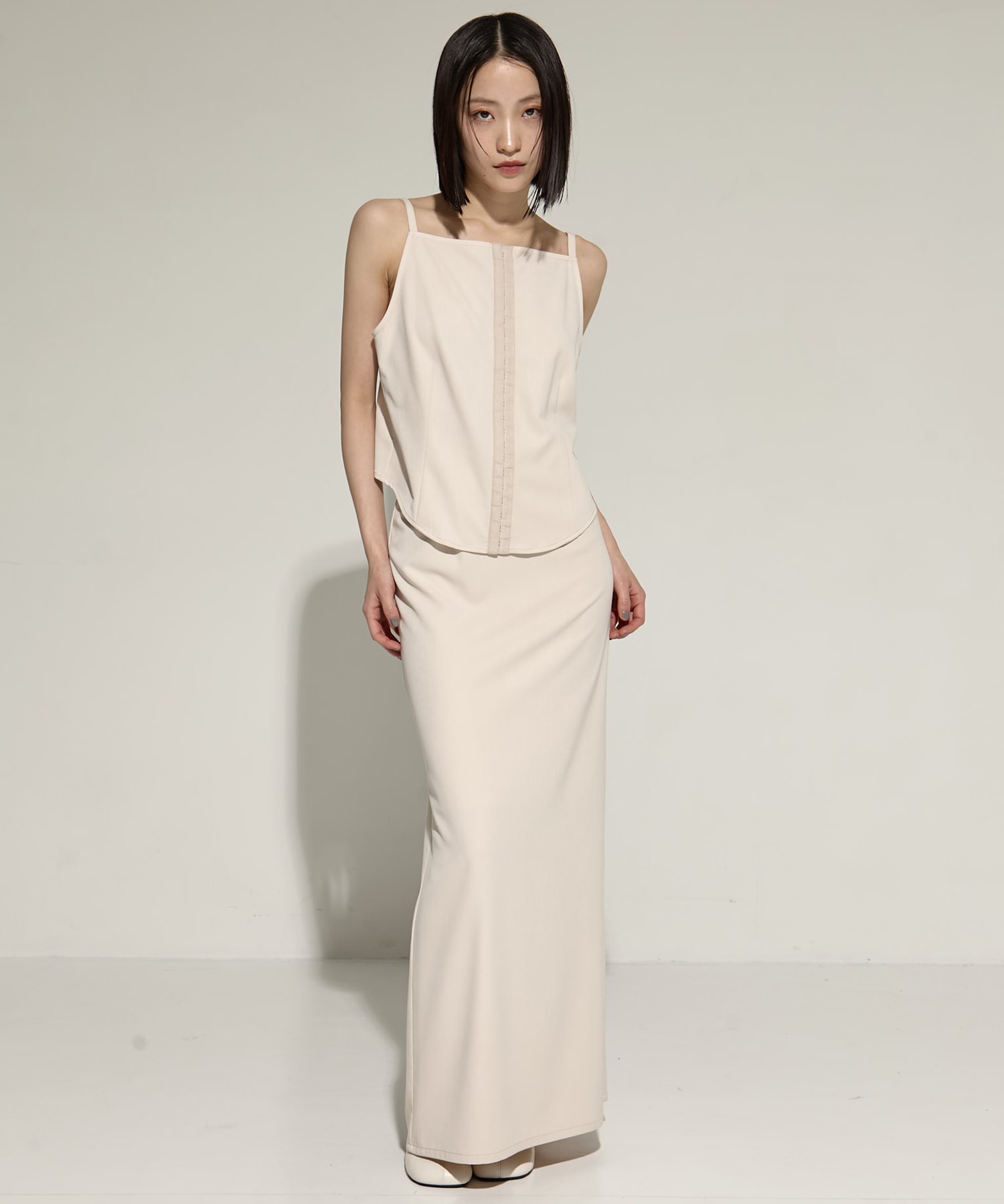 CAMISOLE SET EXTRA LONG SKIRT DRESS AMERI