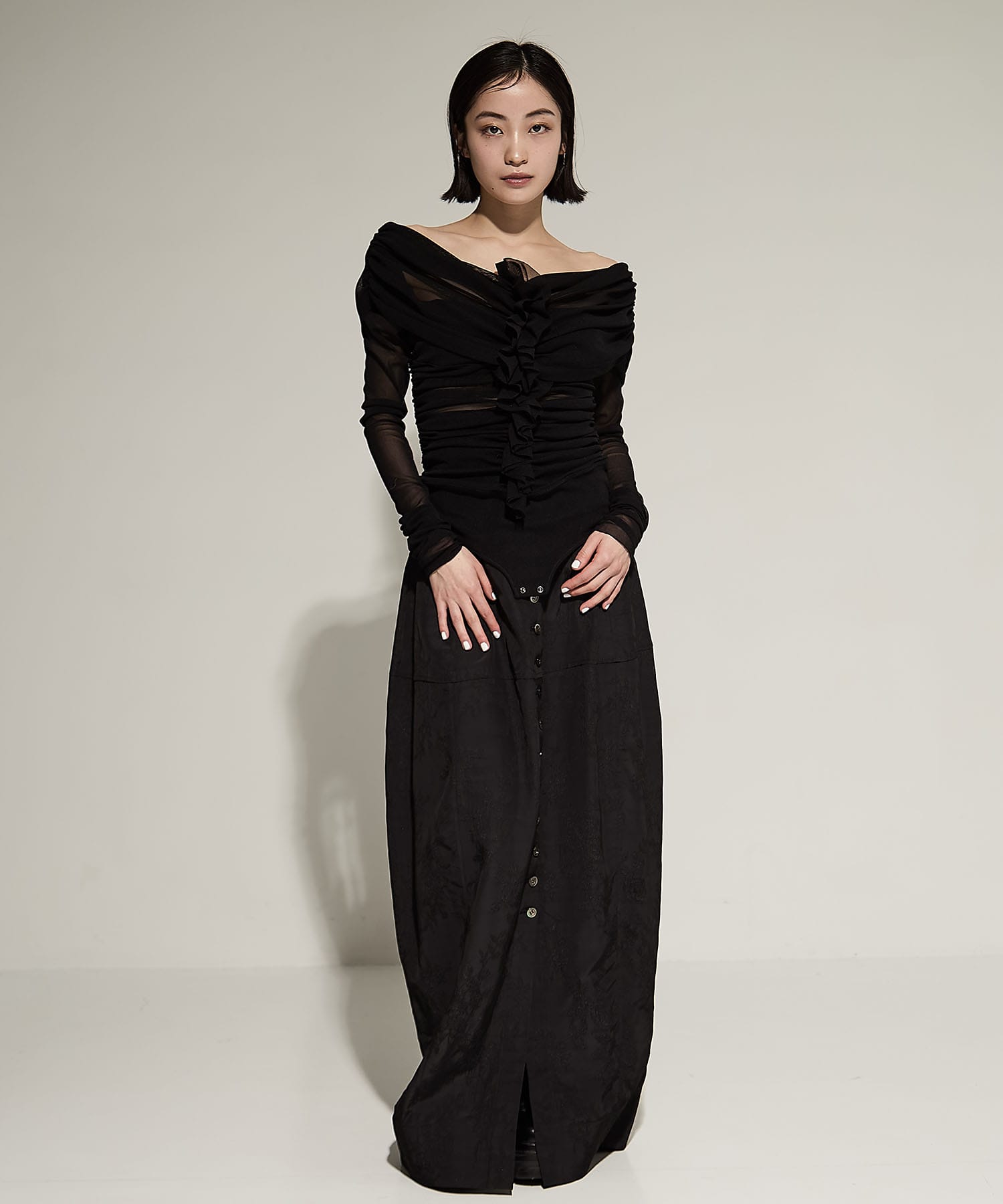TULLE FRILLED BODYSUIT FETICO