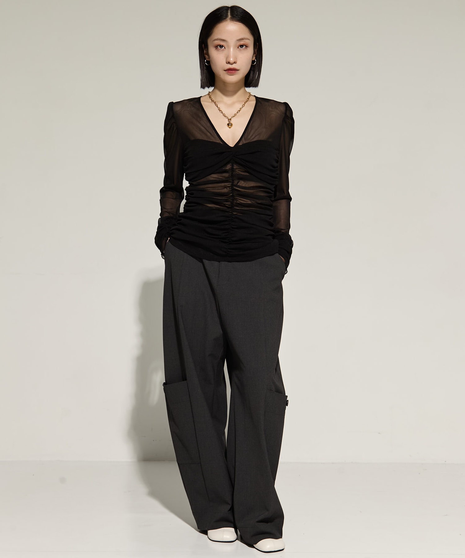 別注TULLE GATHERED TOP FETICO