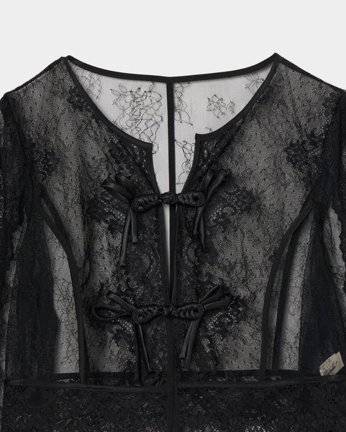 flower lace short cardigan tanakadaisuke