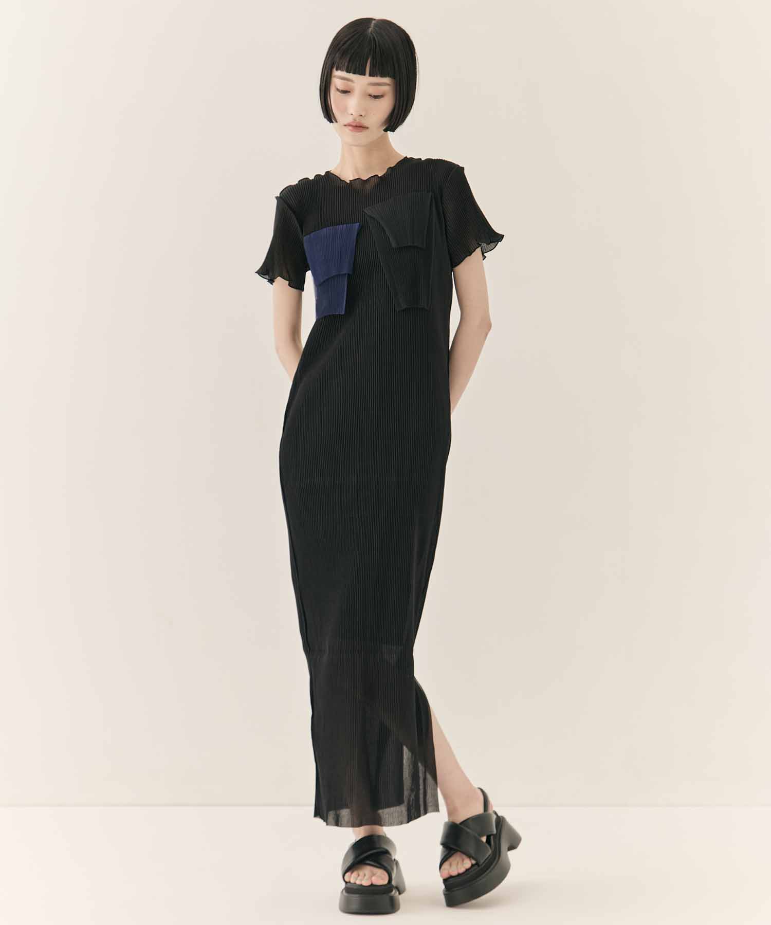 別注SHEER LAYERED SHORT SLEEVE DRESS kotohayokozawa