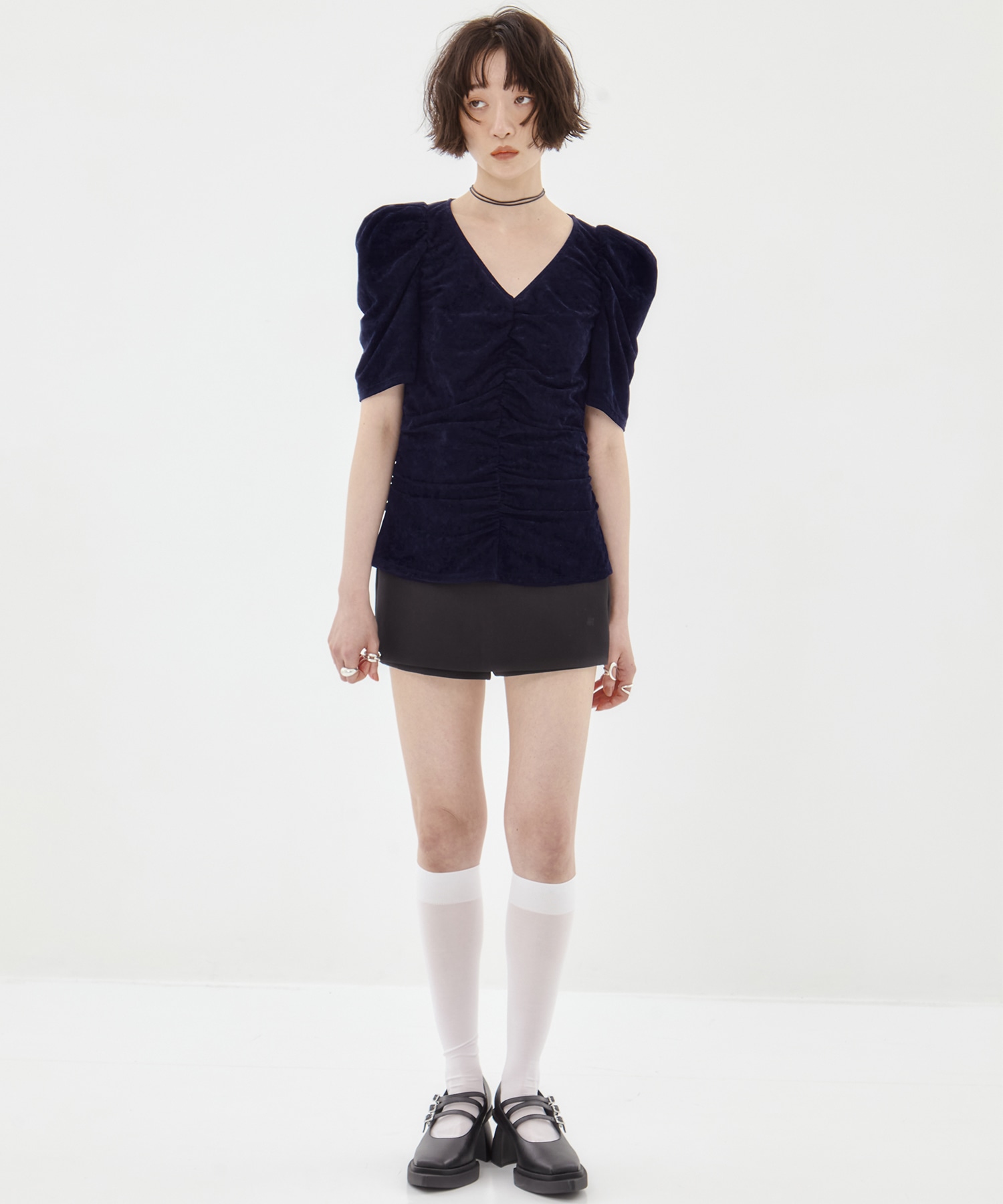 別注VELOUR GATHERD TOP FETICO
