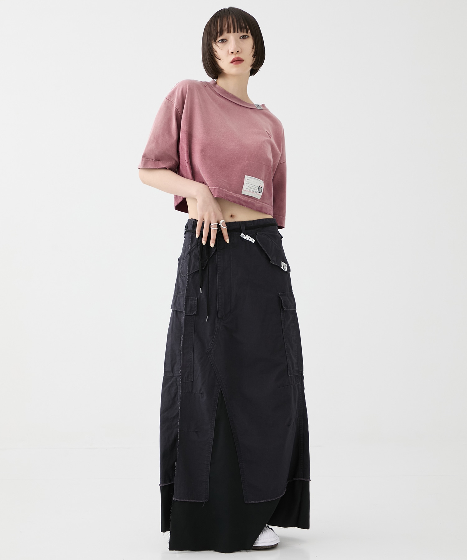 SUN FADED CROPPED TEE Maison MIHARA YASUHIRO
