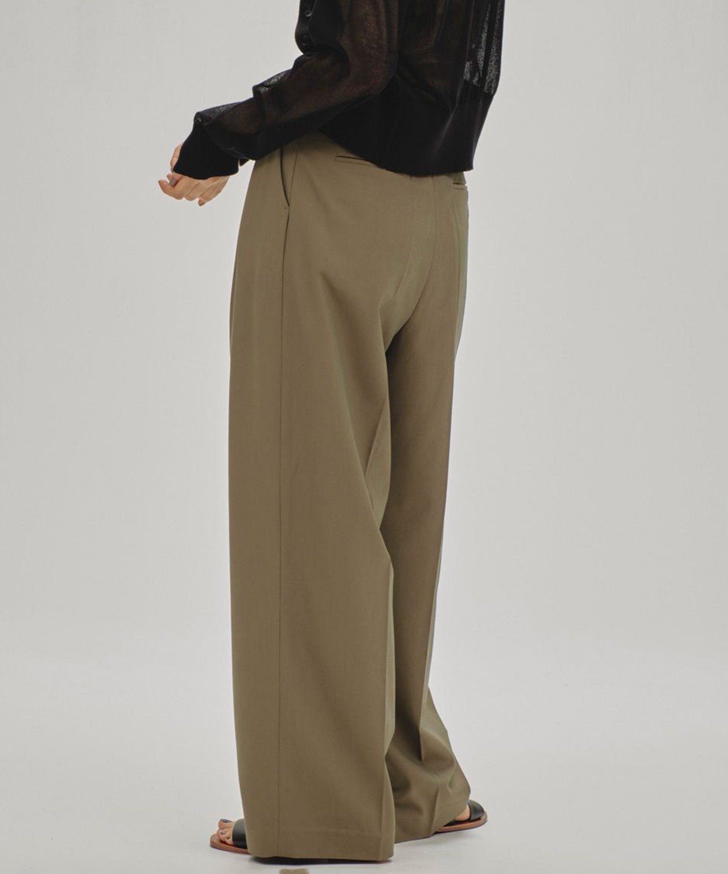 Twill Wide Trousers TODAYFUL
