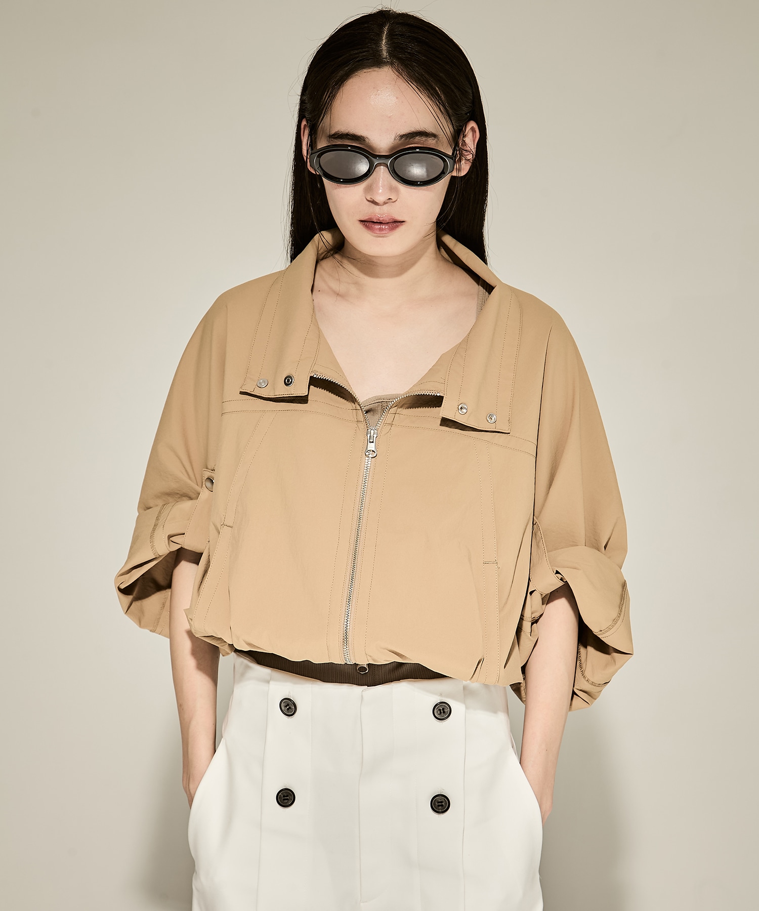 × BLANC OVAL TELEVISION-CUT SUNGLASSES FETICO