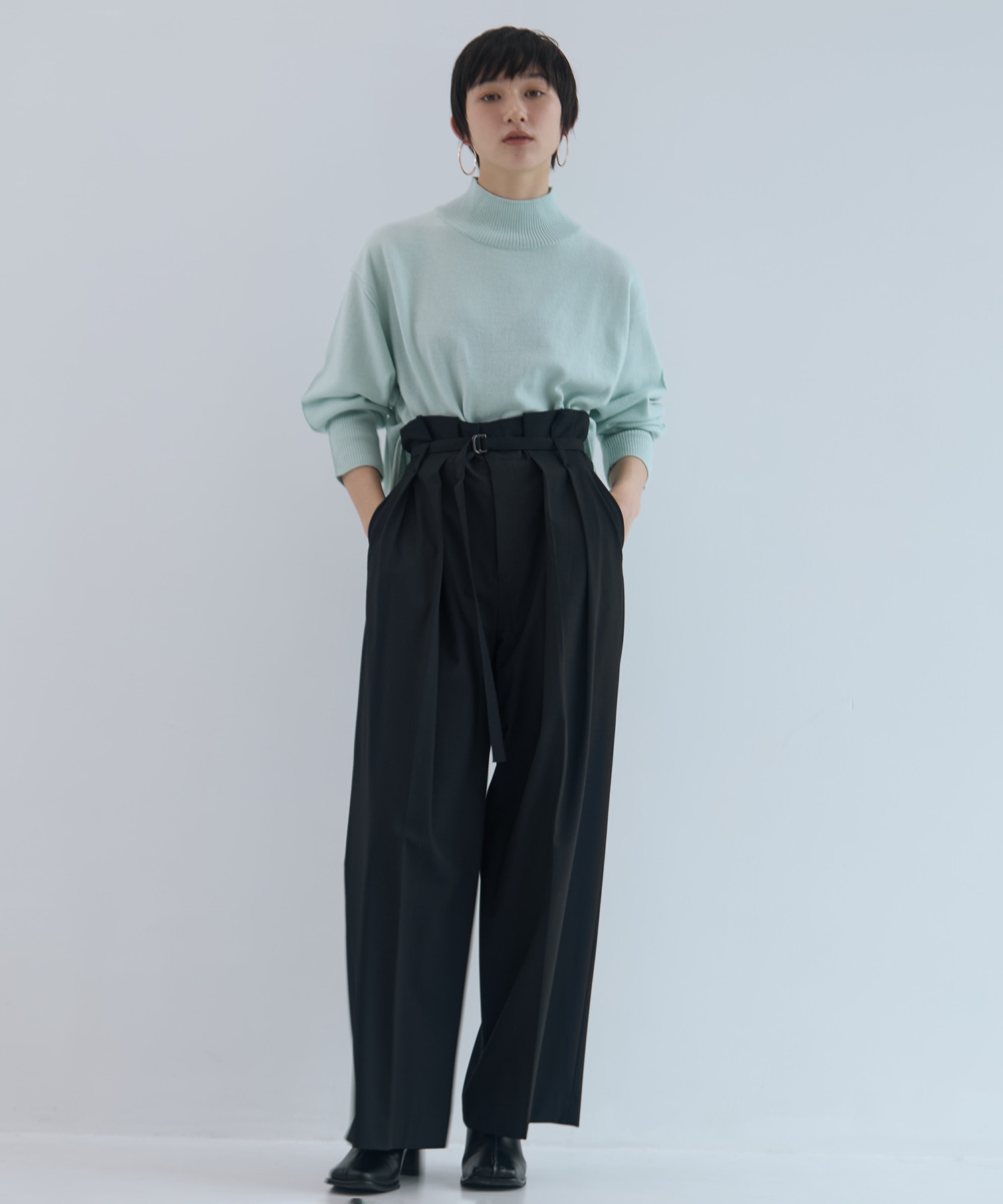 Belted High Waist Trousers STUDIOUS