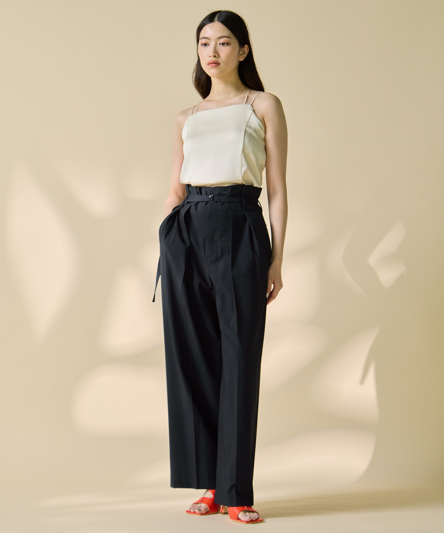 Belted High Waist Trousers STUDIOUS