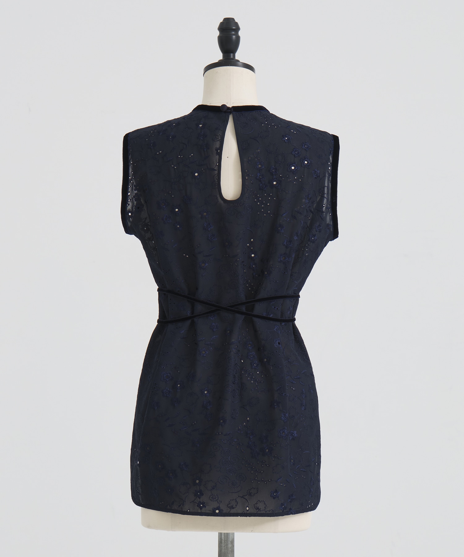 Triacetate Georgette Floral Embroidery Top Mame Kurogouchi