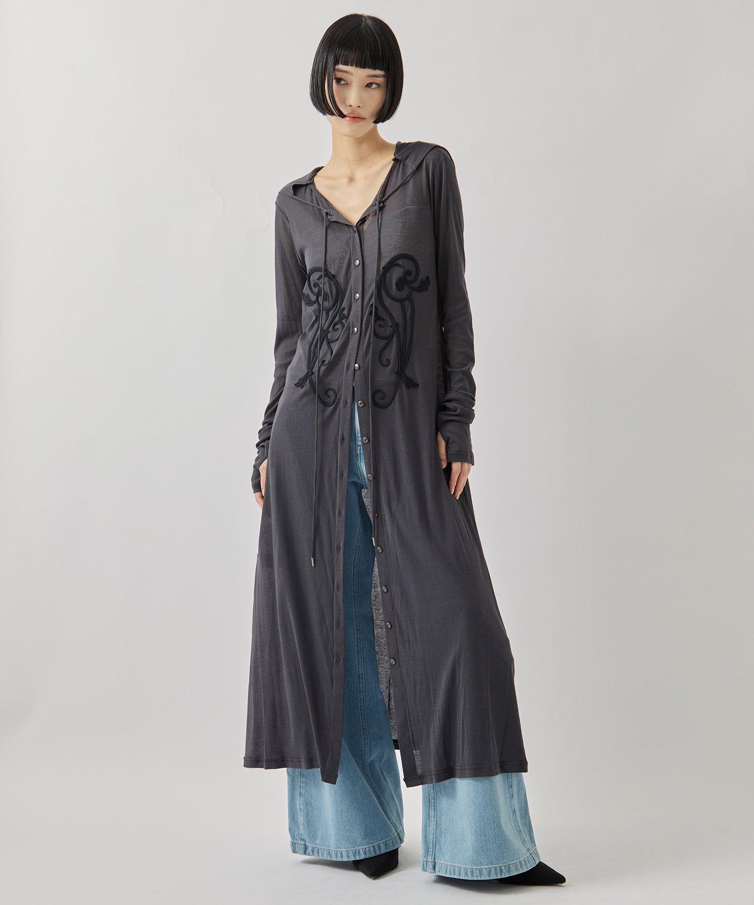 別注 iron embroidery cotton sheer onpiec tanakadaisuke