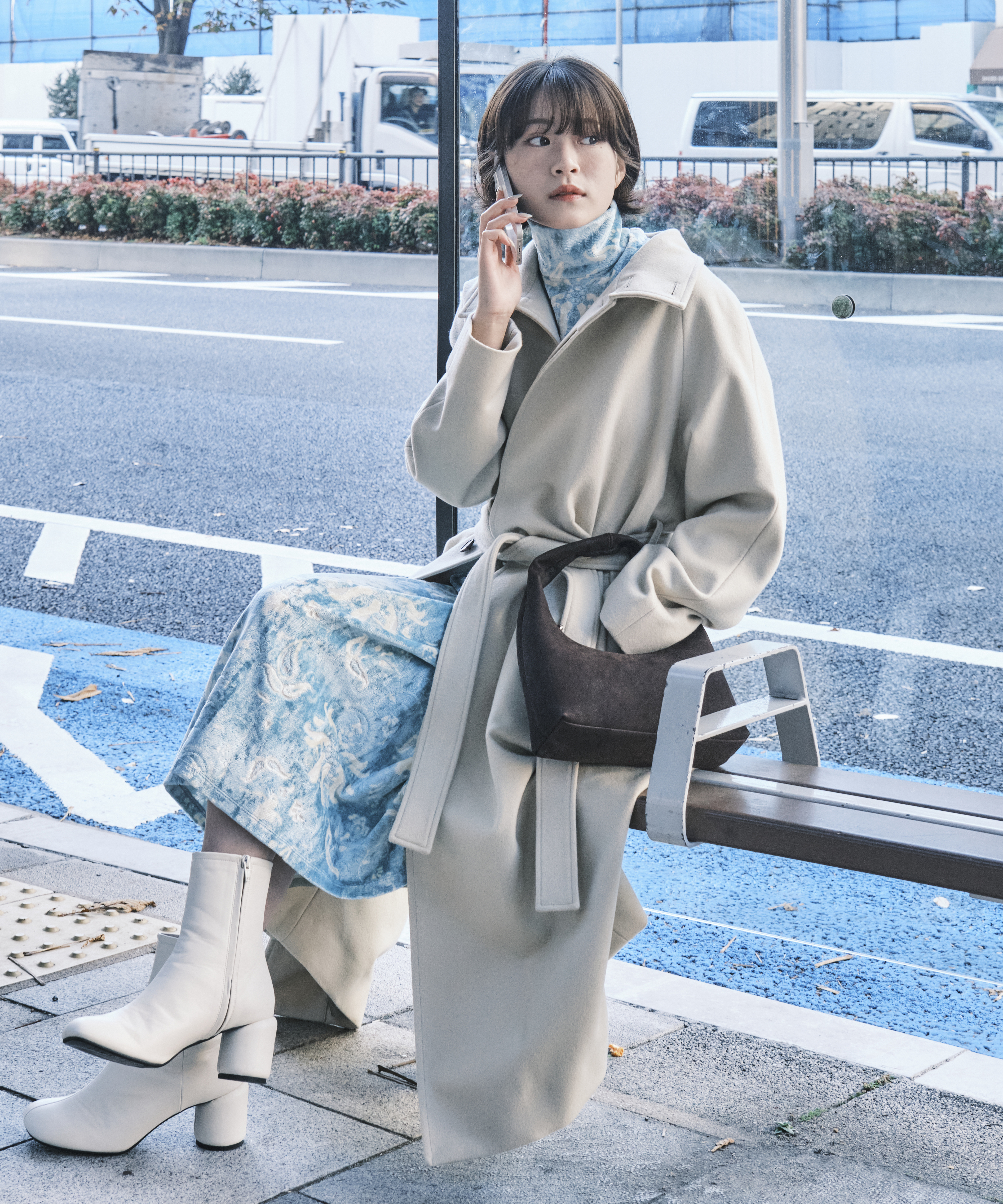 別注 Velour Jersey High Neck Dress Mame Kurogouchi