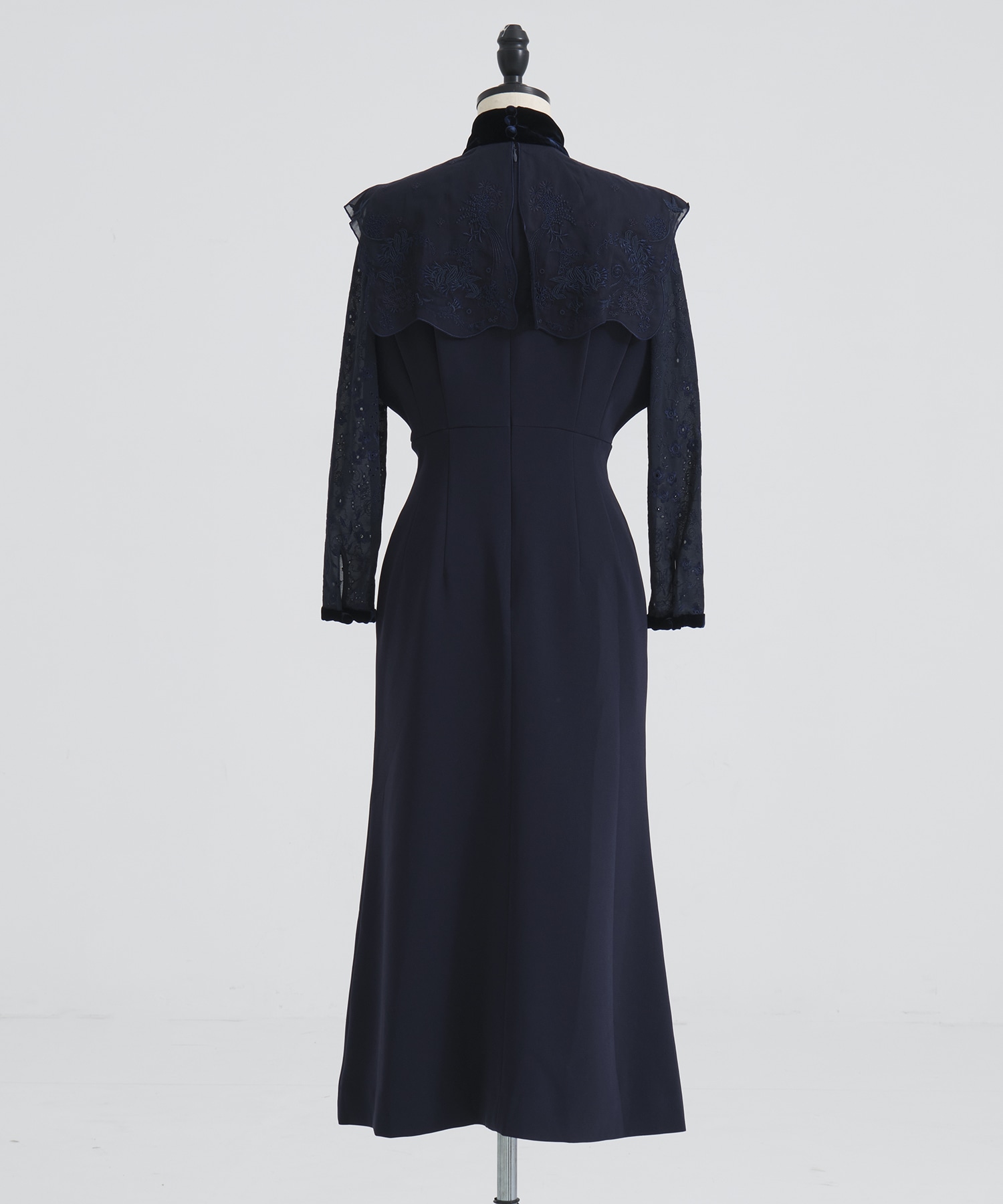 Triacetate Georgette Embroidery Collar Dress Mame Kurogouchi