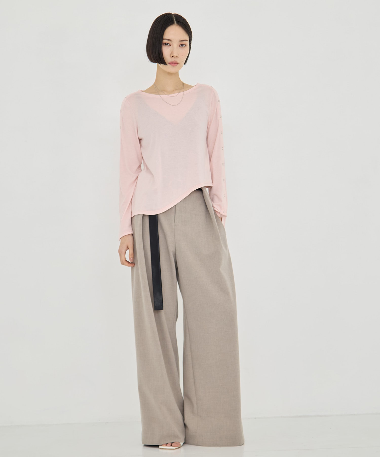 SHOULDER SNAP LONG SLEEVE TEE STUDIOUS