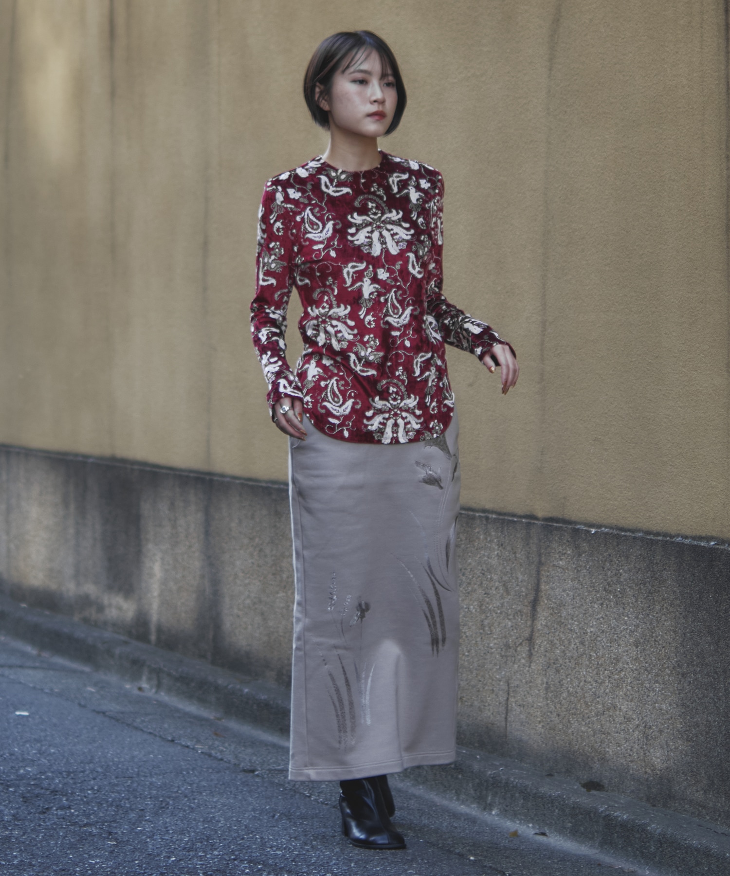 Velour Jersey Top Mame Kurogouchi