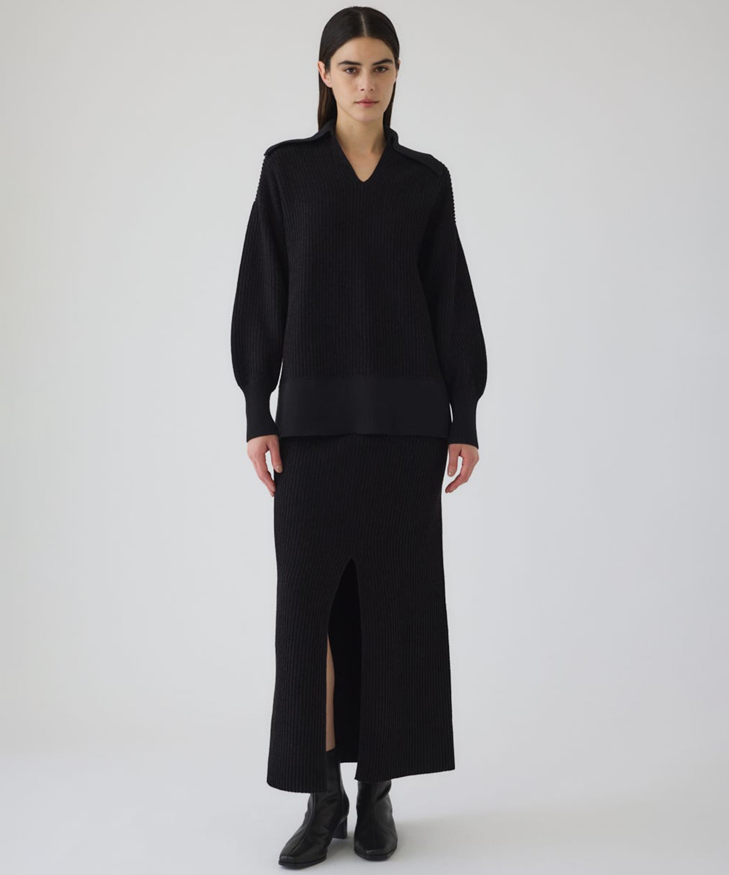 Basic coller rib pullover RIM.ARK