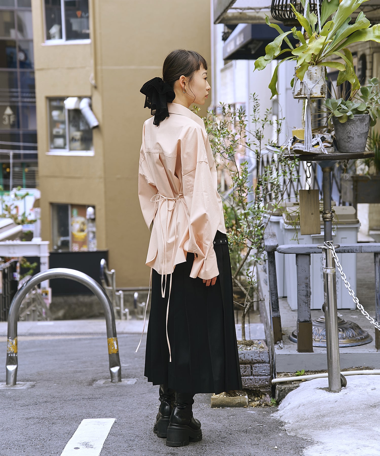 Pleated wrap midi skirt FETICO