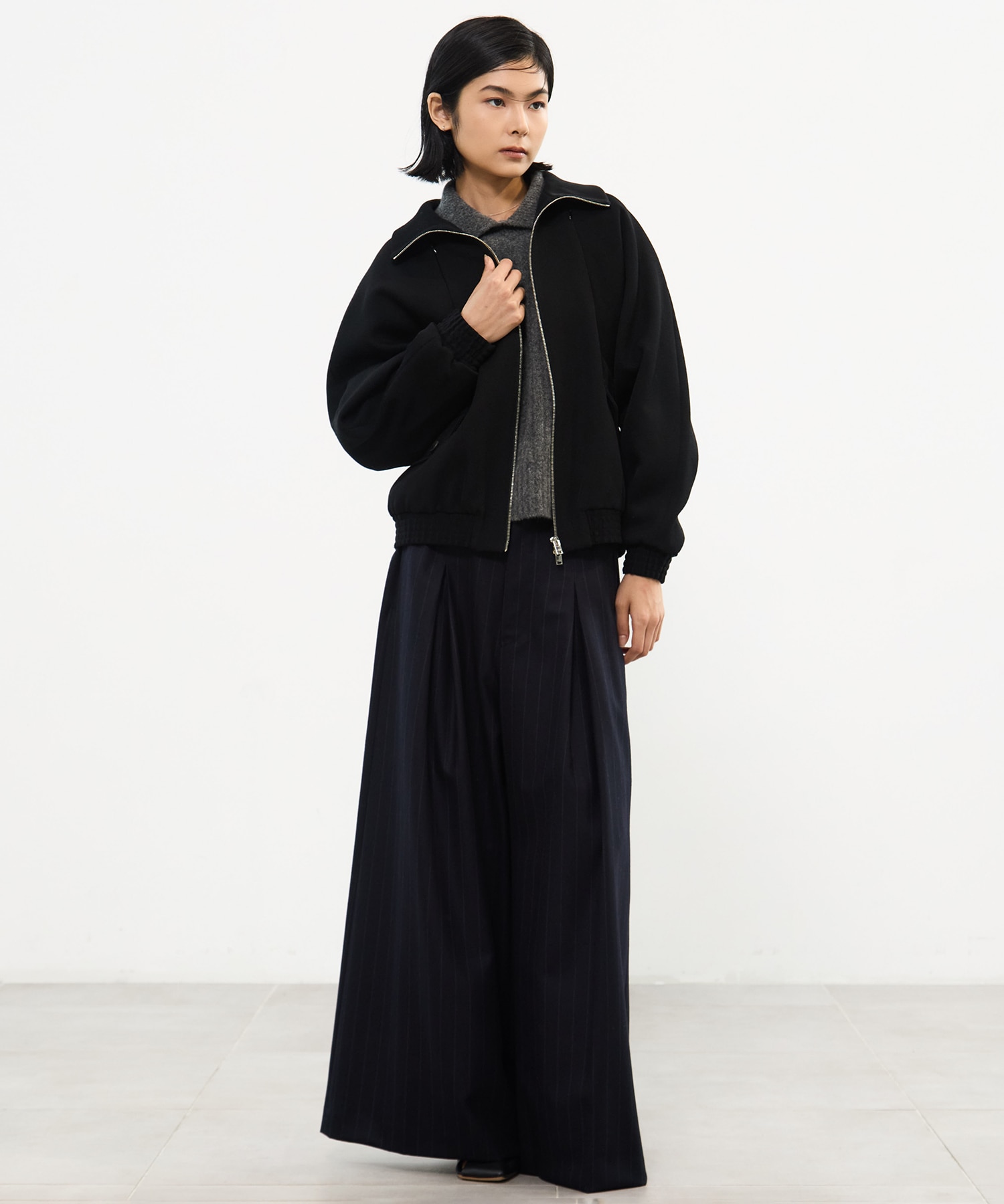 CAVARLY TWILL ZIP BLOUSON CINOH