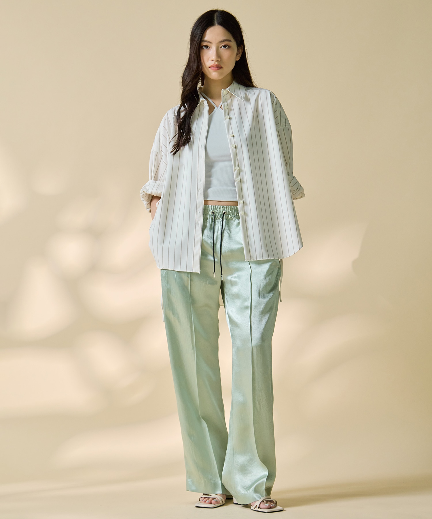 Wide Stripe 2way Shirt STUDIOUS