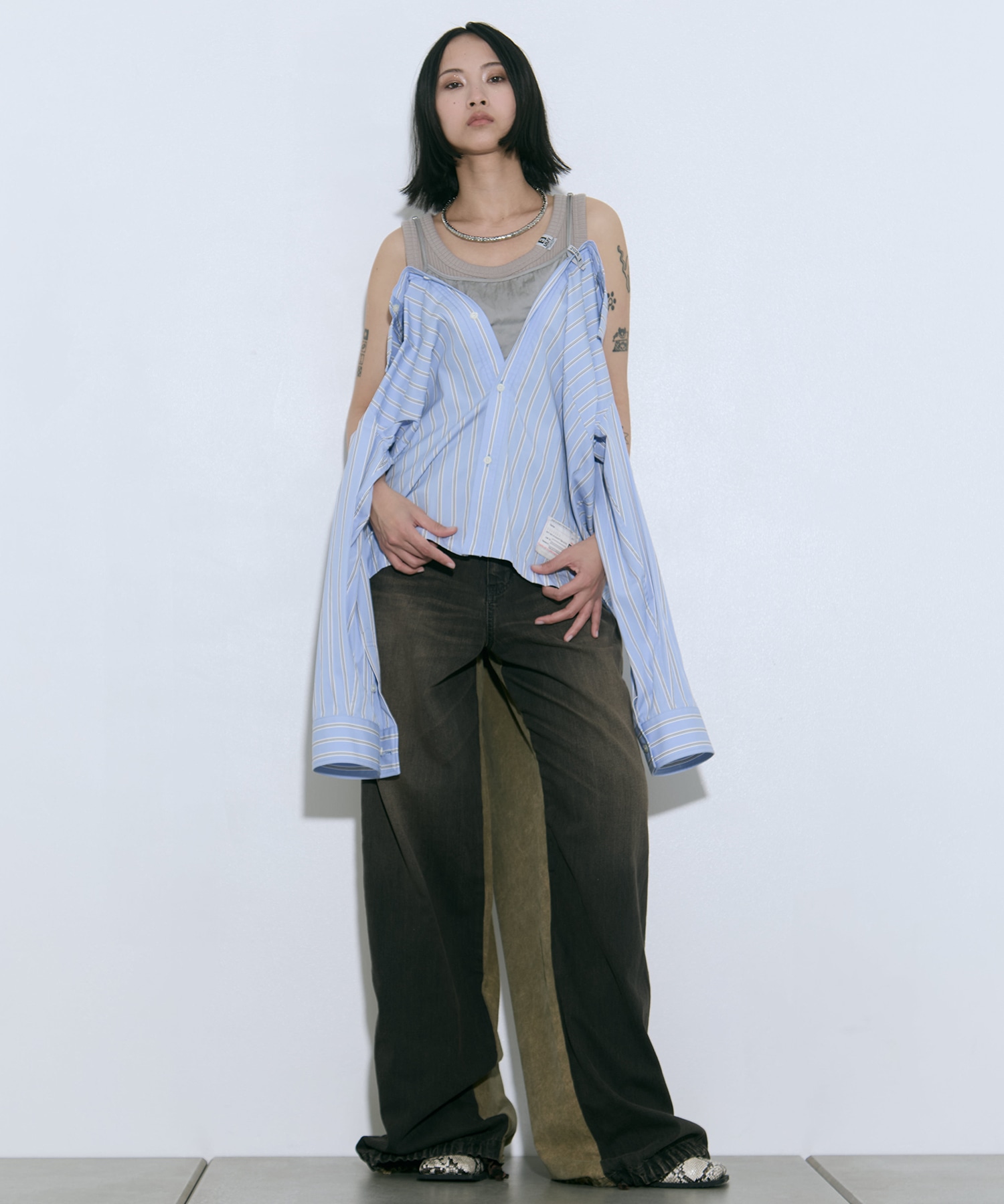 LAYERED STRIPE SHIRTS Maison MIHARA YASUHIRO