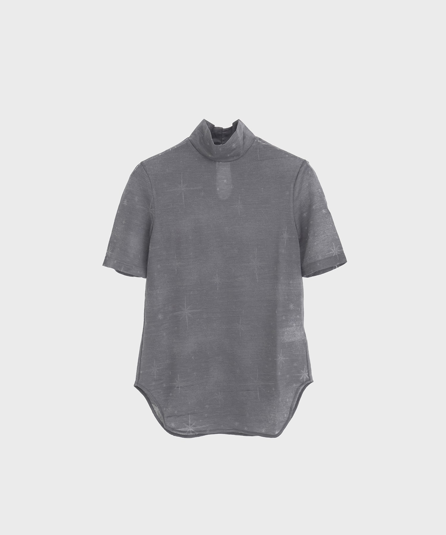 Starry Jersey Short Sleeve Sheer Top Mame Kurogouchi