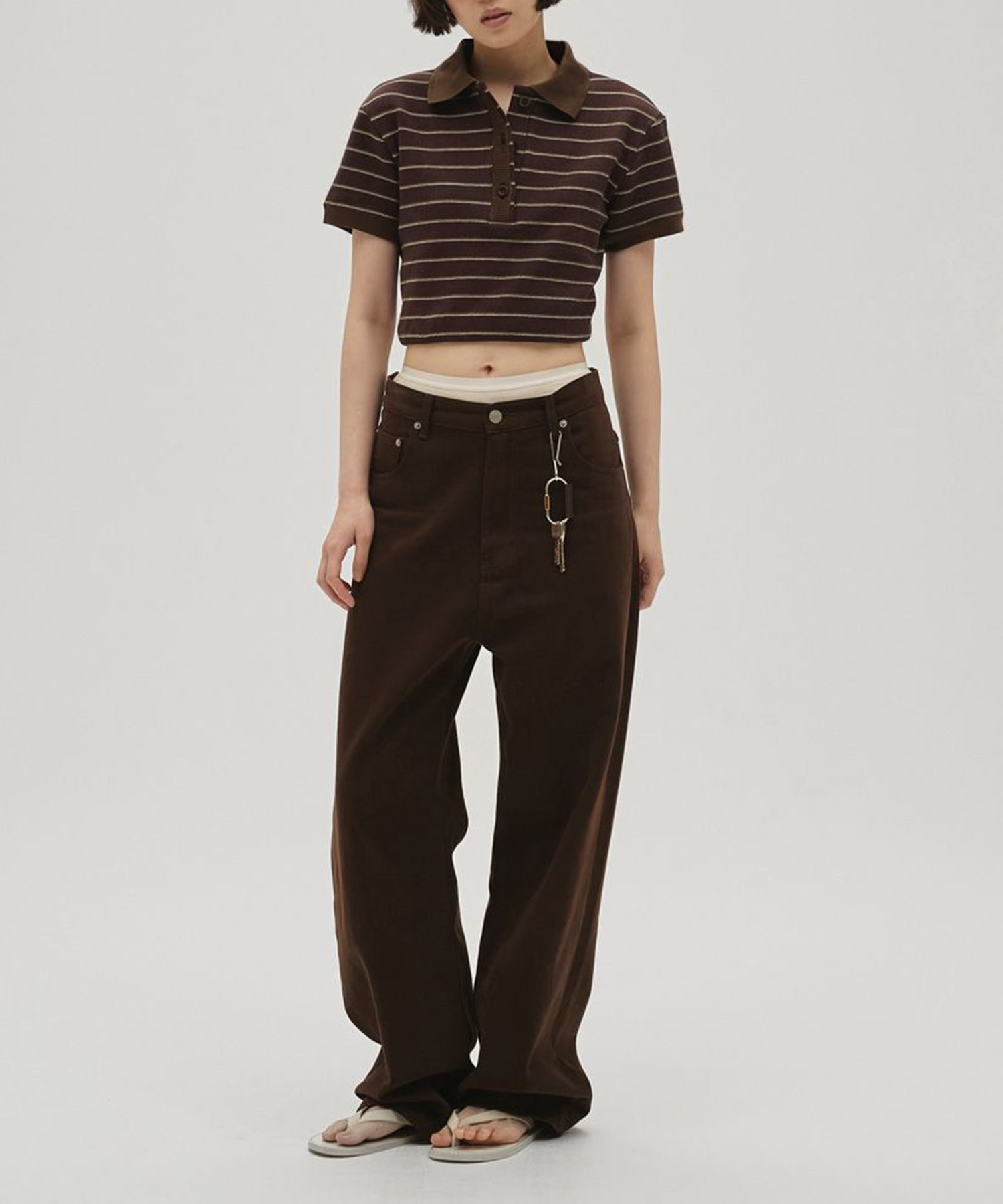 Border Polo Tops TODAYFUL
