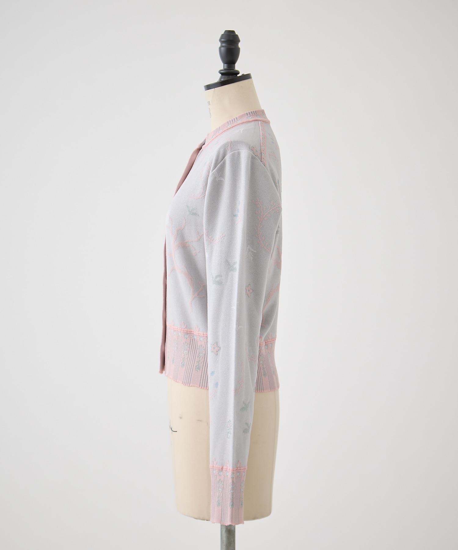 Layered Jacquard Knit Cardigan Mame Kurogouchi