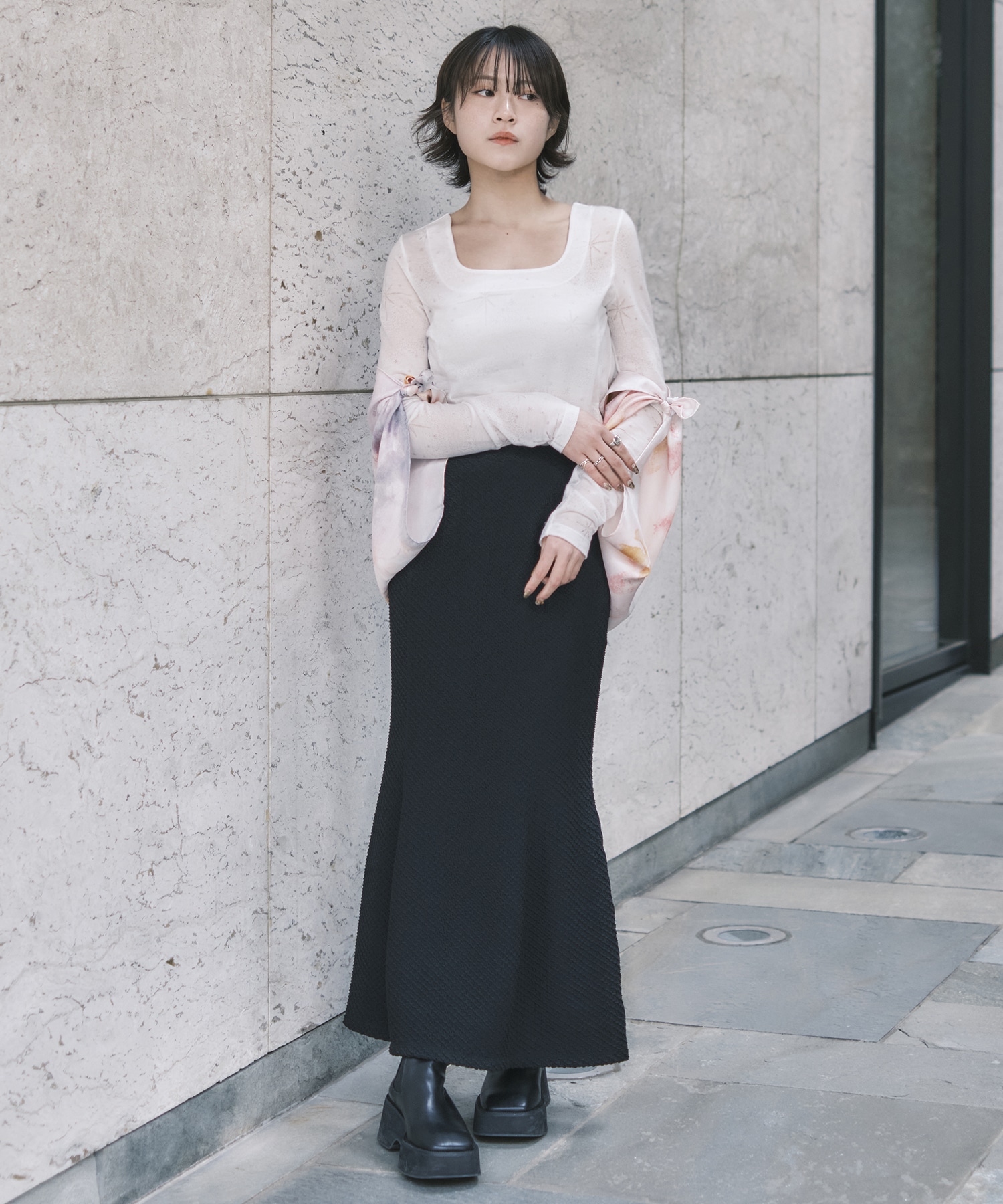 復刻マーメイドスカート Mame Kurogouchi