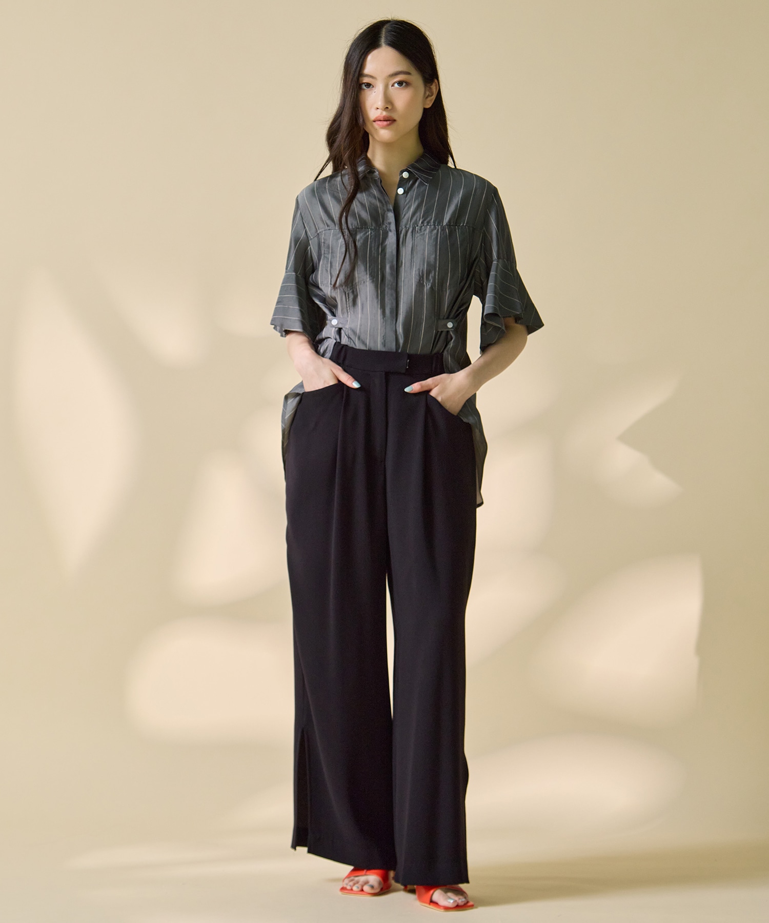 Hem Flare 2way Blouse STUDIOUS