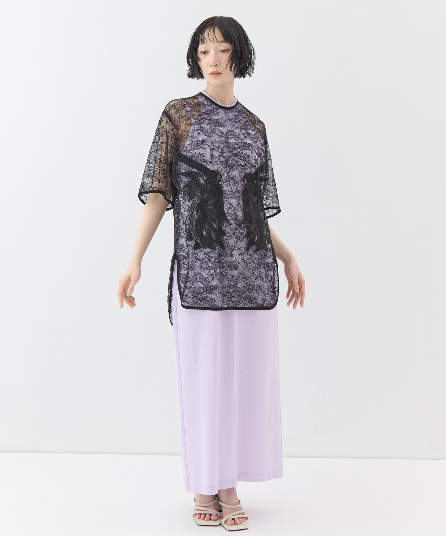 Raschel Lace Embroidered Top Mame Kurogouchi