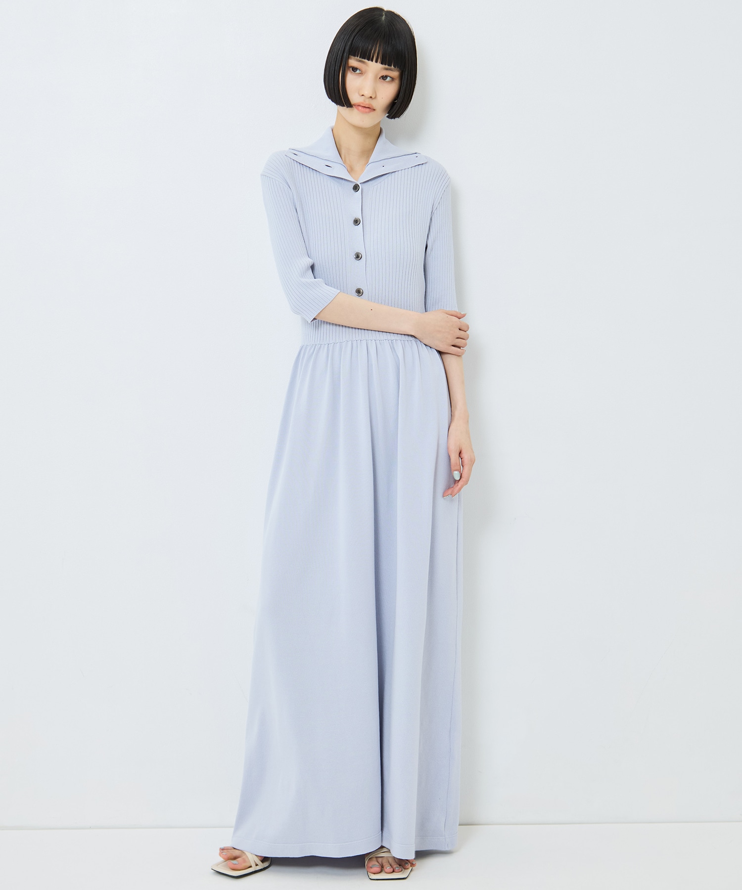 Sailor Collar Knit Dress STUDIOUS