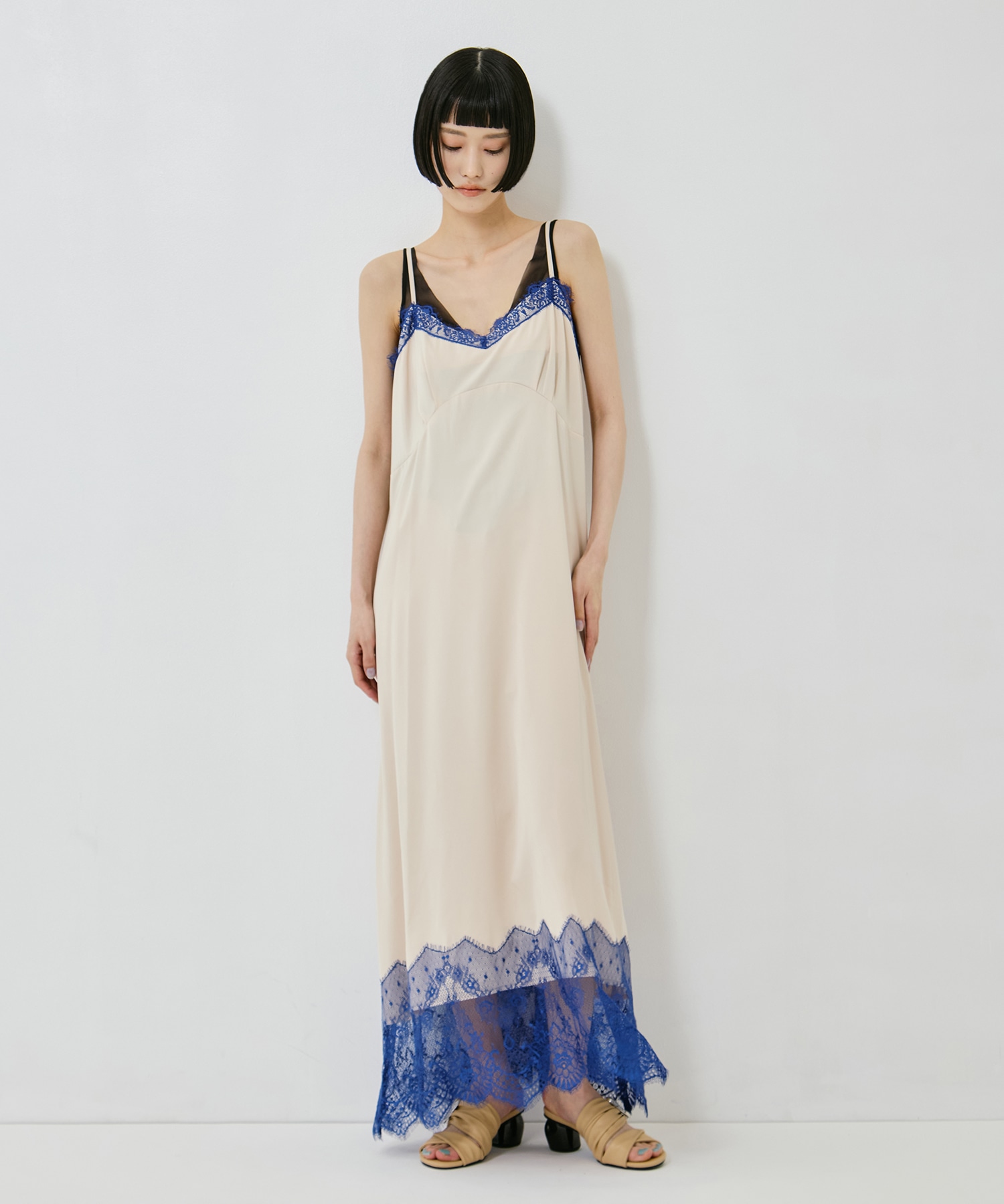 DOT FLOWER VEIL DRESS AMERI